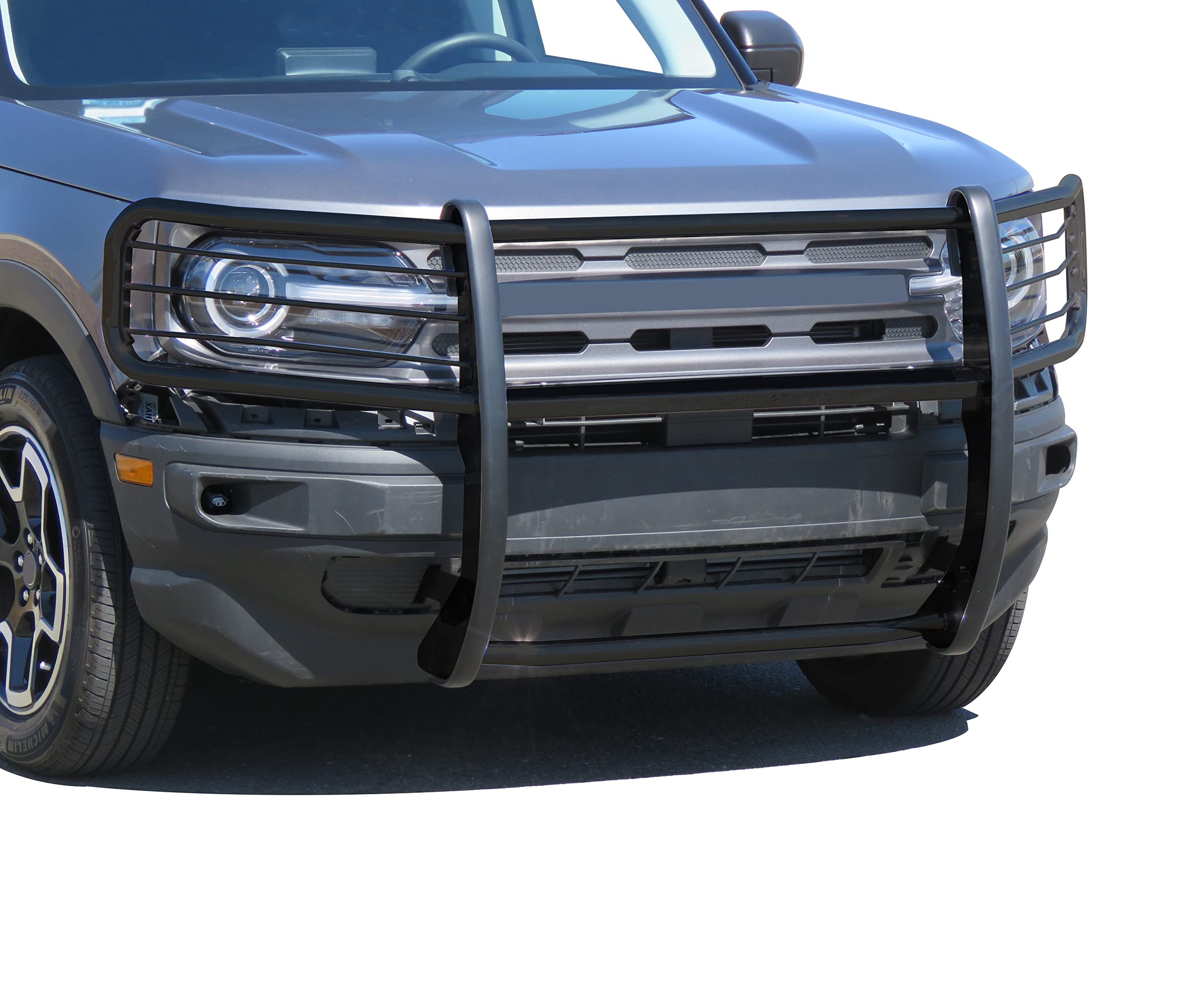 Bumper Guard Black Horse Grille brush Modular Black Compatible with 2021-2024 Ford Bronco Sport-17FP11MA