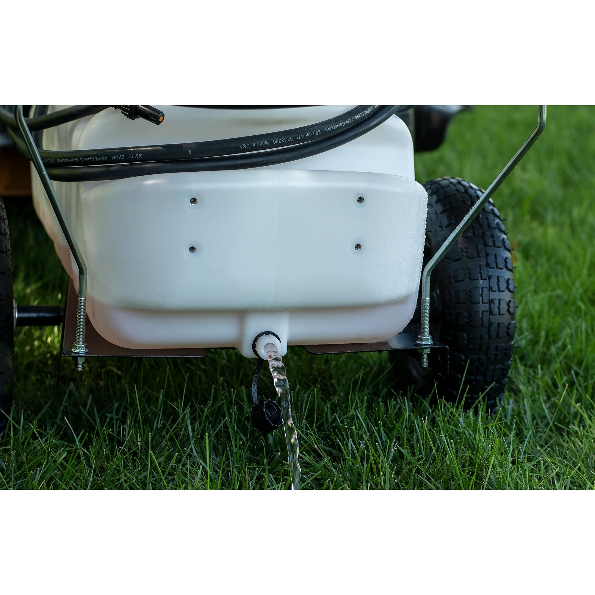 Tow-Behind Agri-Fab 45-0615 Sprayer with Boom and Spray Wand 15 - Gallon Capacity, 1.6 GPM, 100 PSI Sprayer Pump