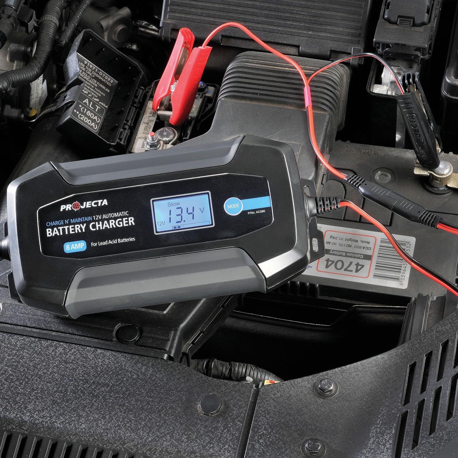 12V Battery Charger, 8.0A, 8 Stage AUTO (for Lead Acid Batteries)