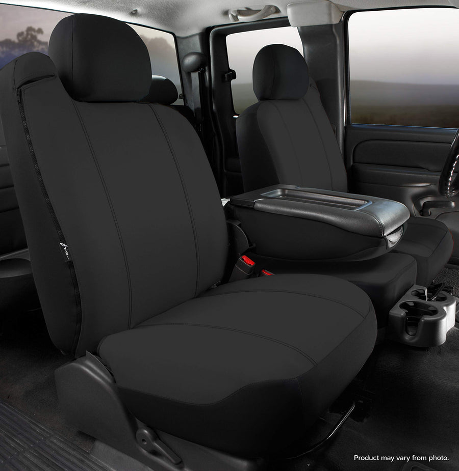 Custom Fit FIA SP87-20 BLACK Front Seat Cover Split Seat 40/20/40 - Poly-Cotton, (Black)