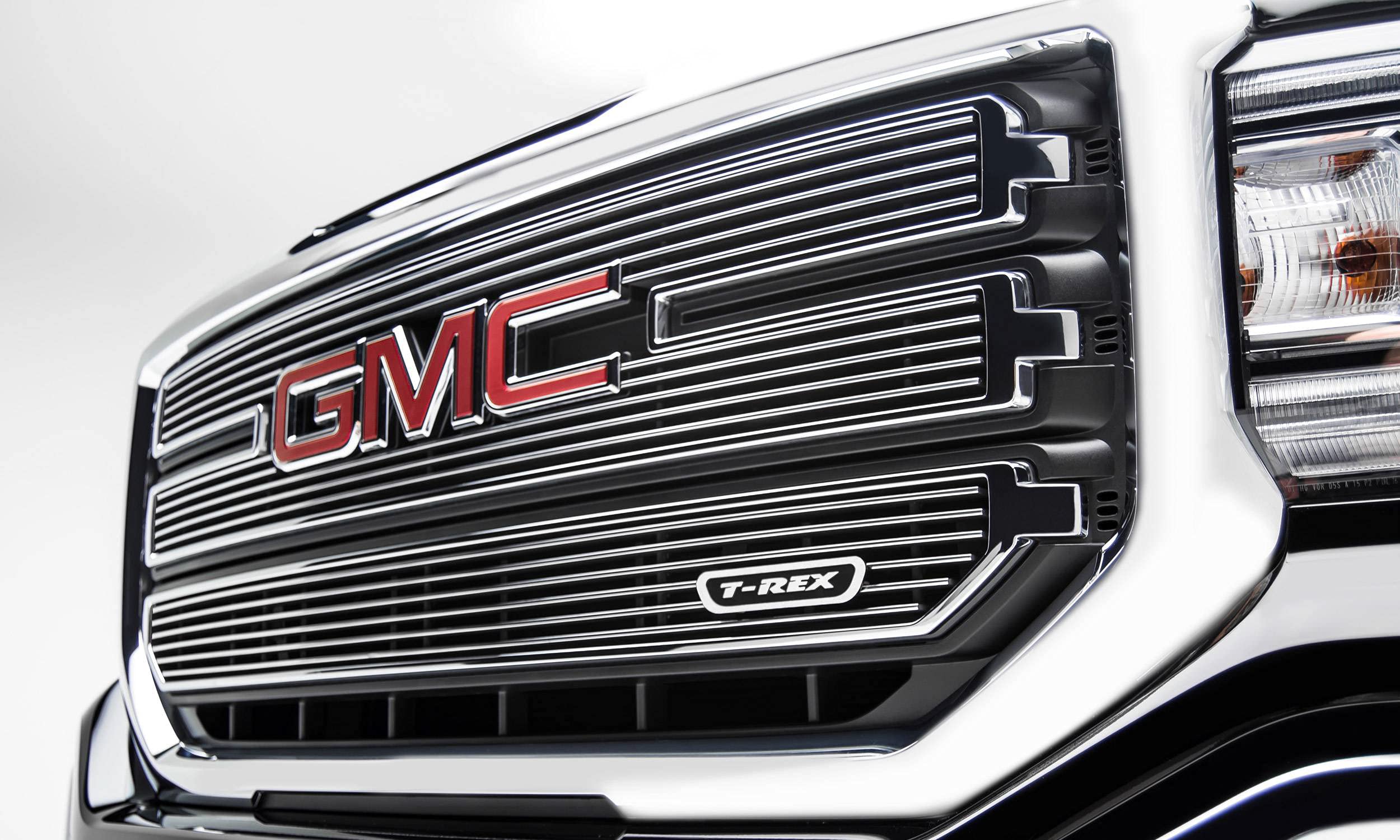 2016-2018 Sierra 1500 SLT T-Rex Grilles Billet Grille, Polished, 3 Pc, Overlay - PN #21215