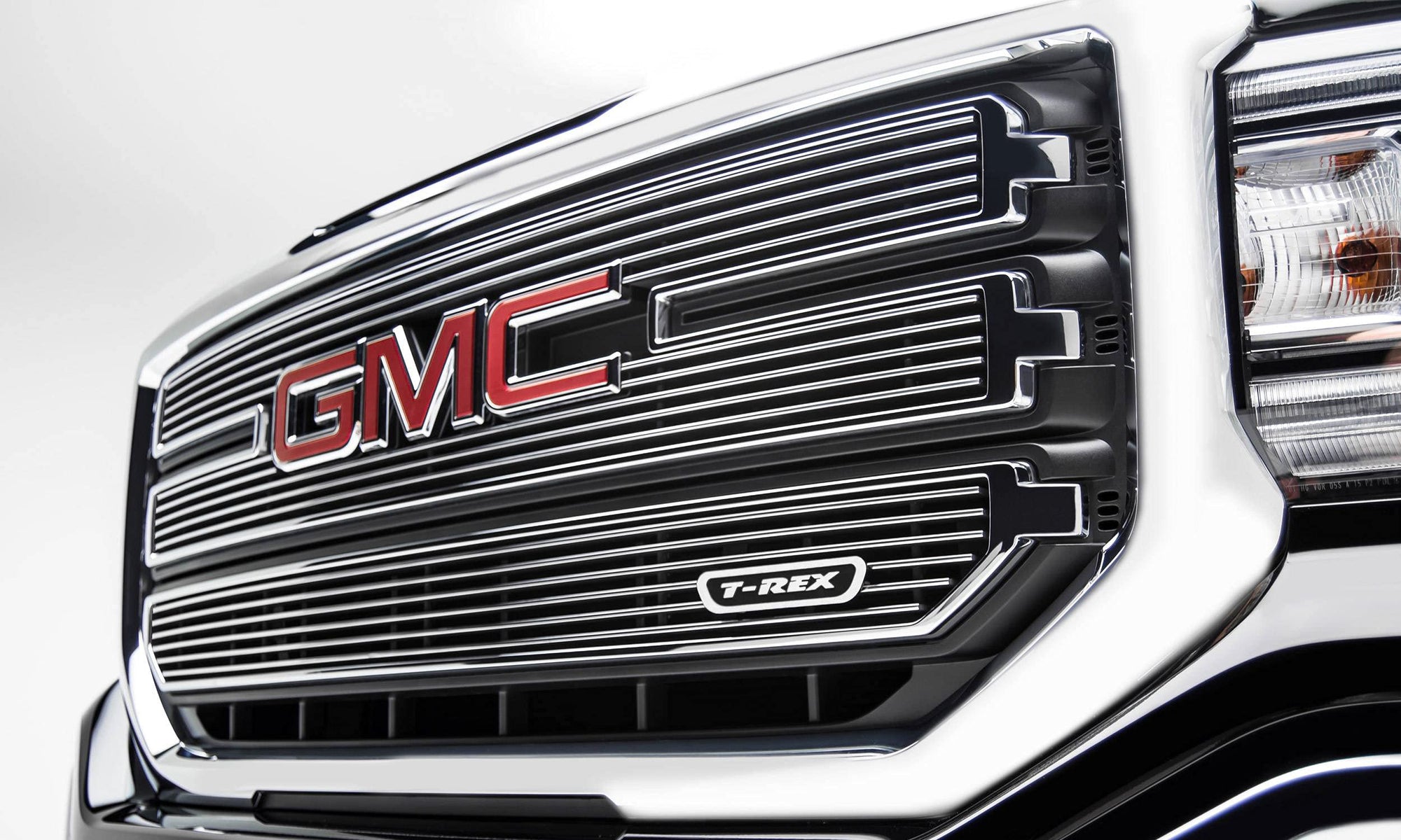 2016-2018 Sierra 1500 SLT T-Rex Grilles Billet Grille, Polished, 3 Pc, Overlay - PN #21215