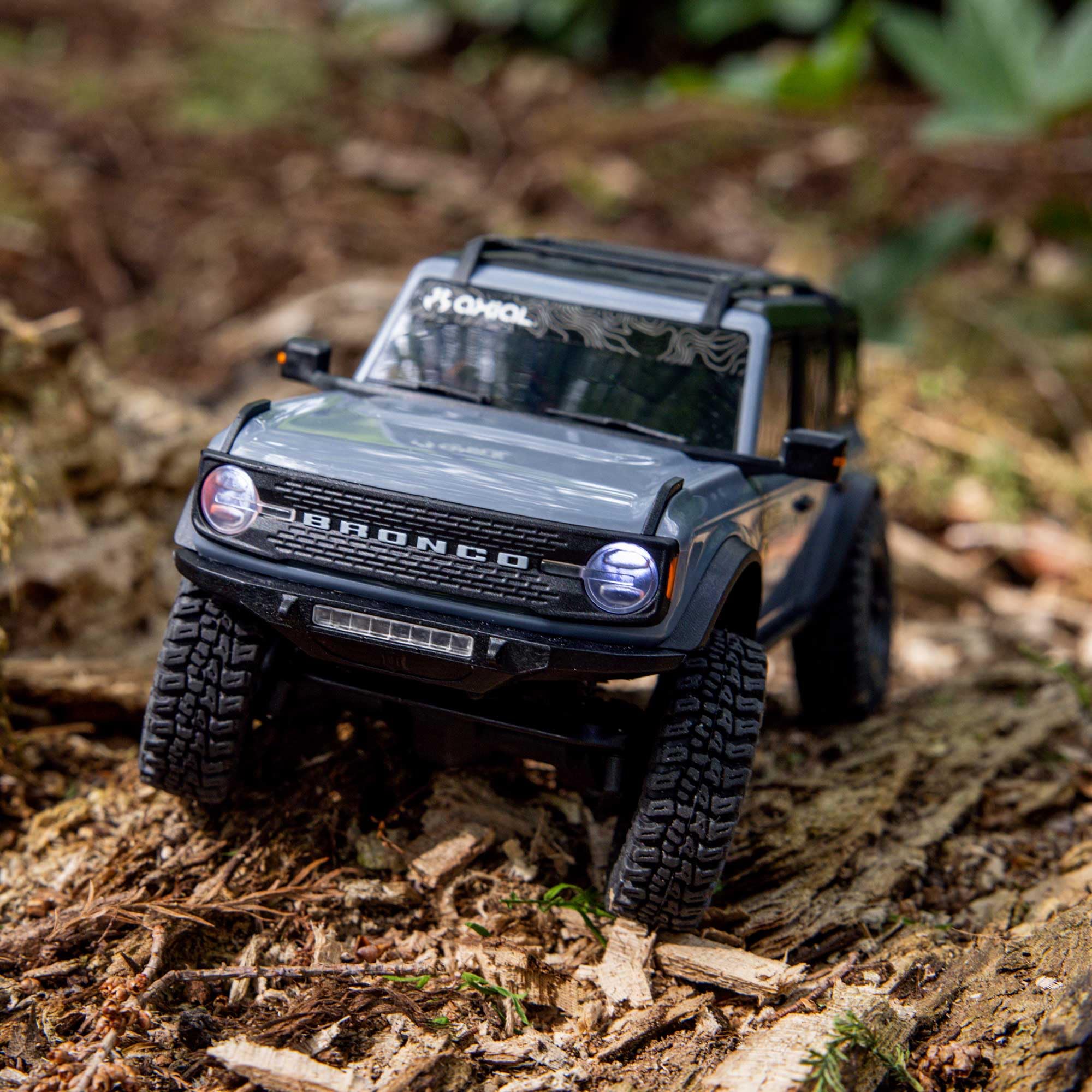 1/30 Axial SCX30 Ford Bronco 4X4 RTR Brushed Rock Crawler (Battery & Charger Included), Gray, AXI-2048T2