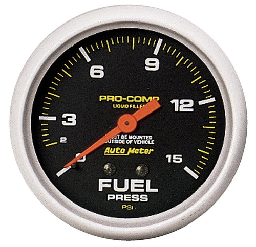 Auto Meter Pro-Comp 5411 Liquid-Filled Mechanical Fuel Pressure Gauge