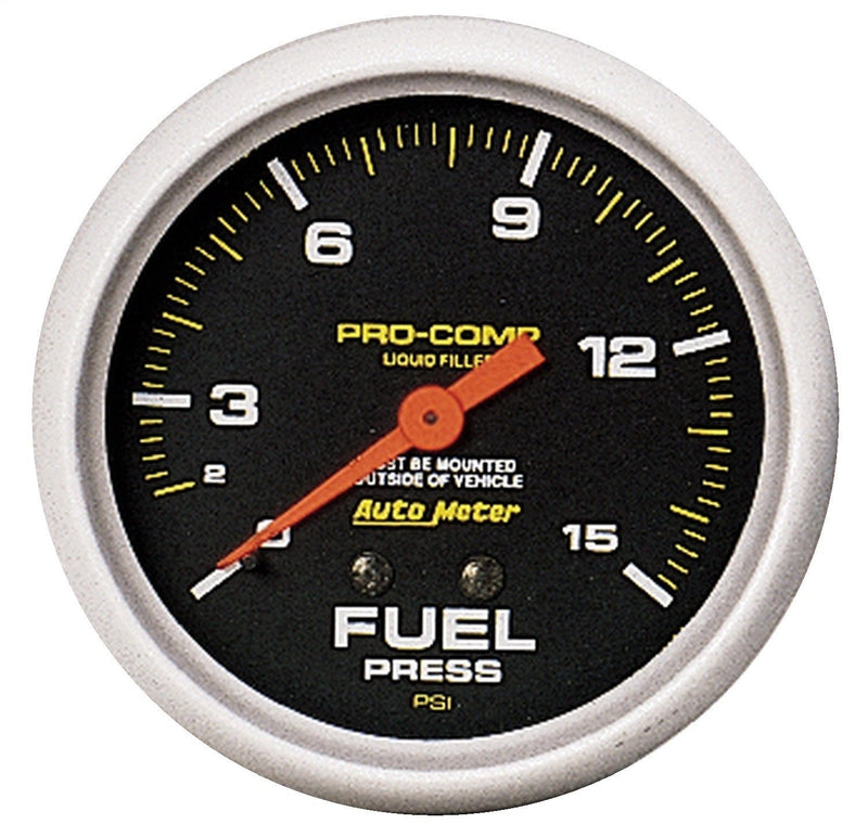 Auto Meter Pro-Comp 5411 Liquid-Filled Mechanical Fuel Pressure Gauge