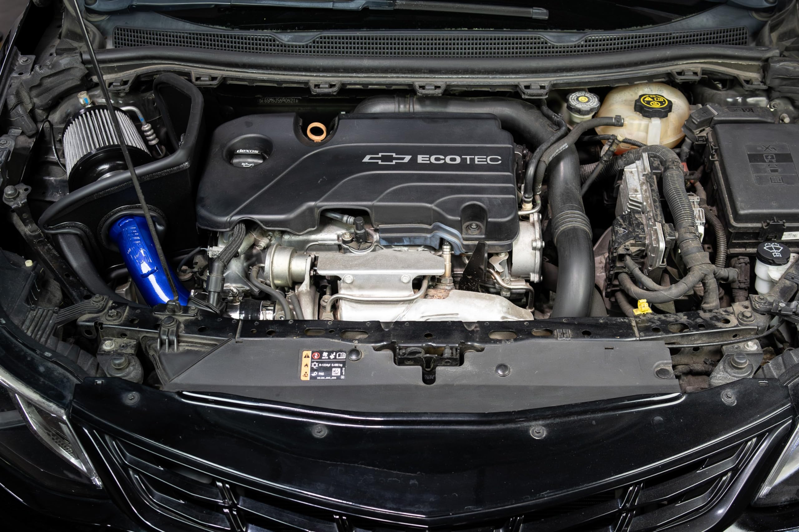HPS Blue Air Intake Kit Cool Ram with Heat Shield Compatible for 2016-2019 Chevrolet Cruze 1.4L Turbo, 827-709BL