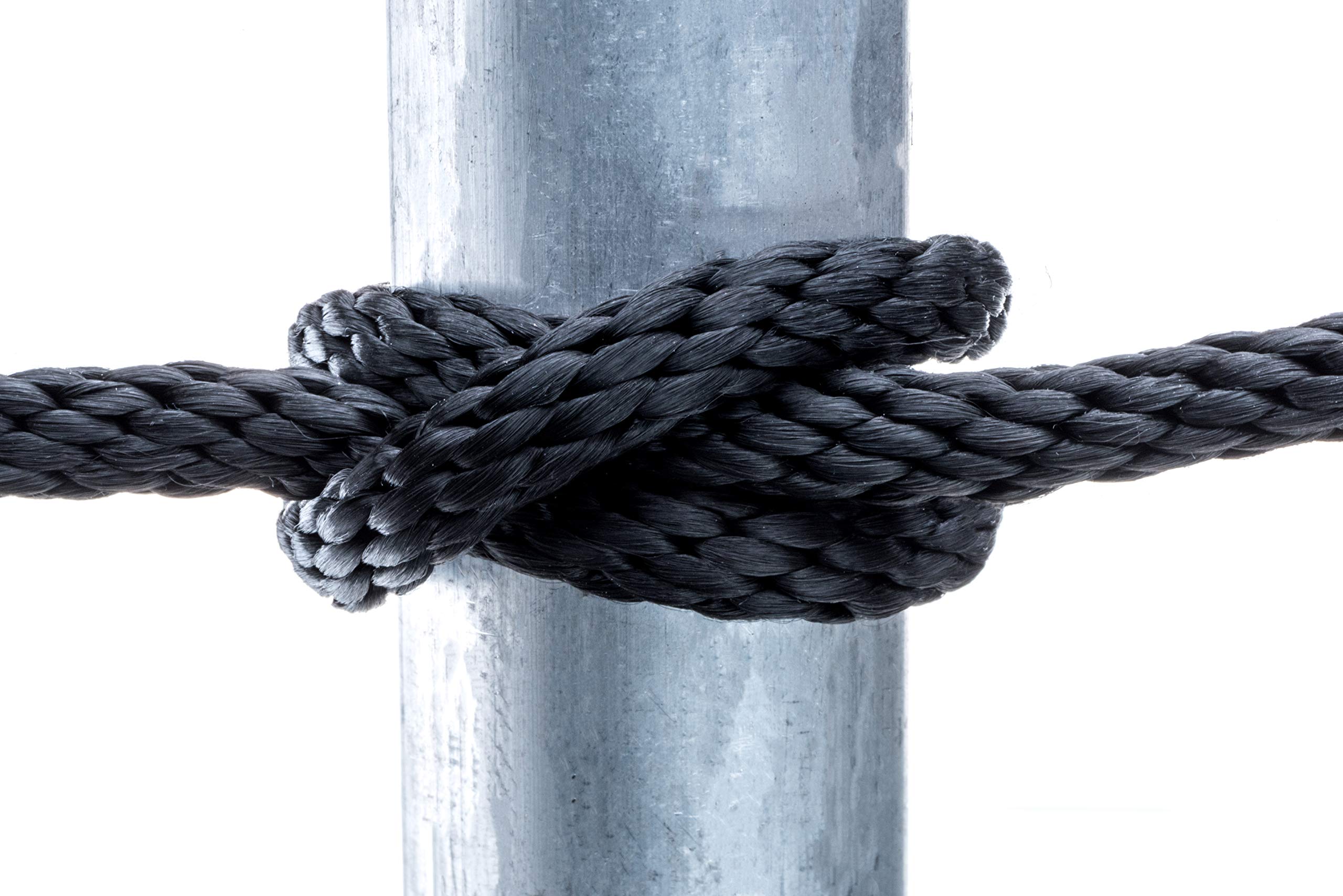 Attwood Solid Braided 11752-7 Multifilament Polypropylene (MFP) Dock Line, 3/8-Inch, 15 Feet Long, Bare Ends, Black