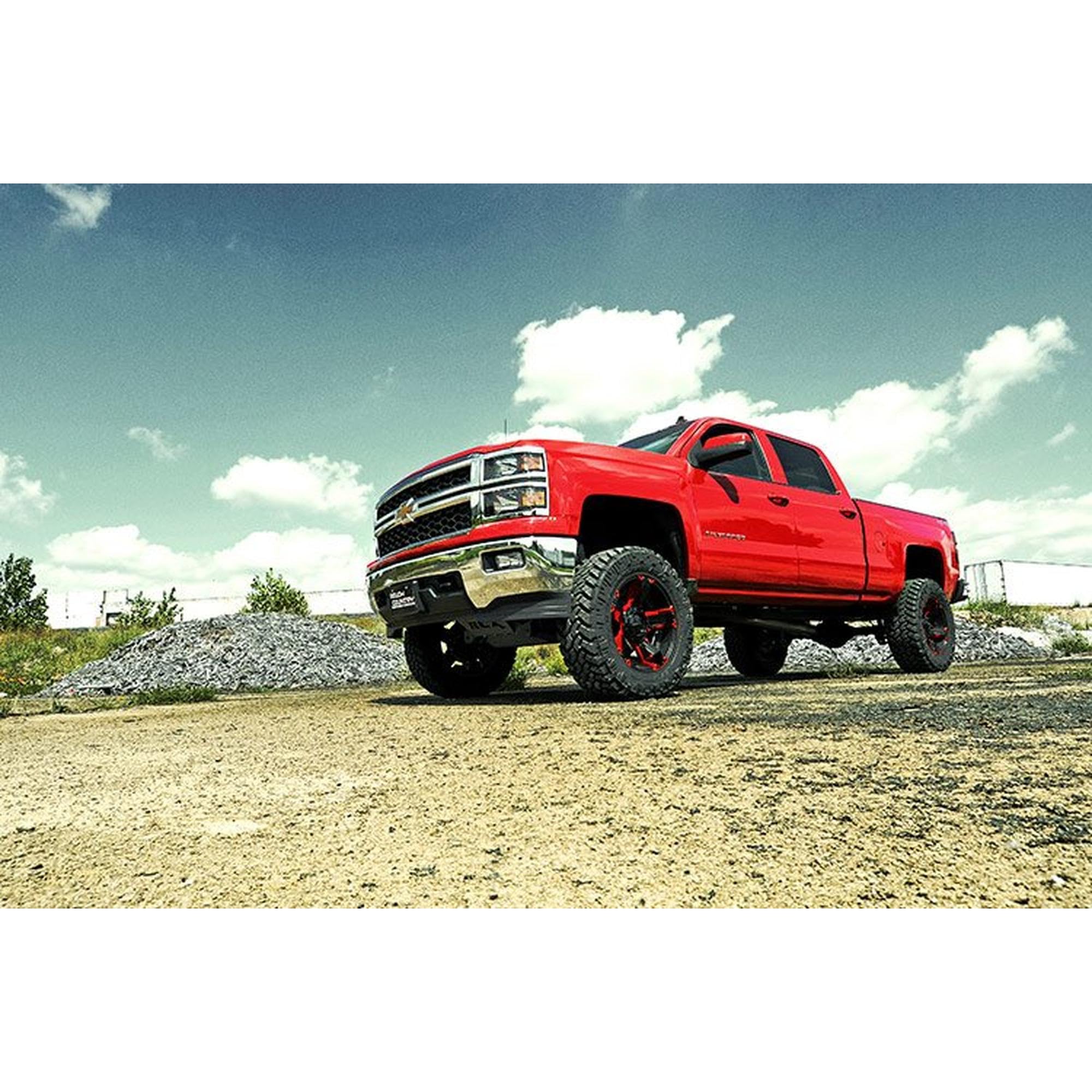 7" Lift Kit Rough Country with M1 Loaded Struts/M1 Rear Shocks for Chevy Silverado & GMC Sierra 1500 (2014-2016)