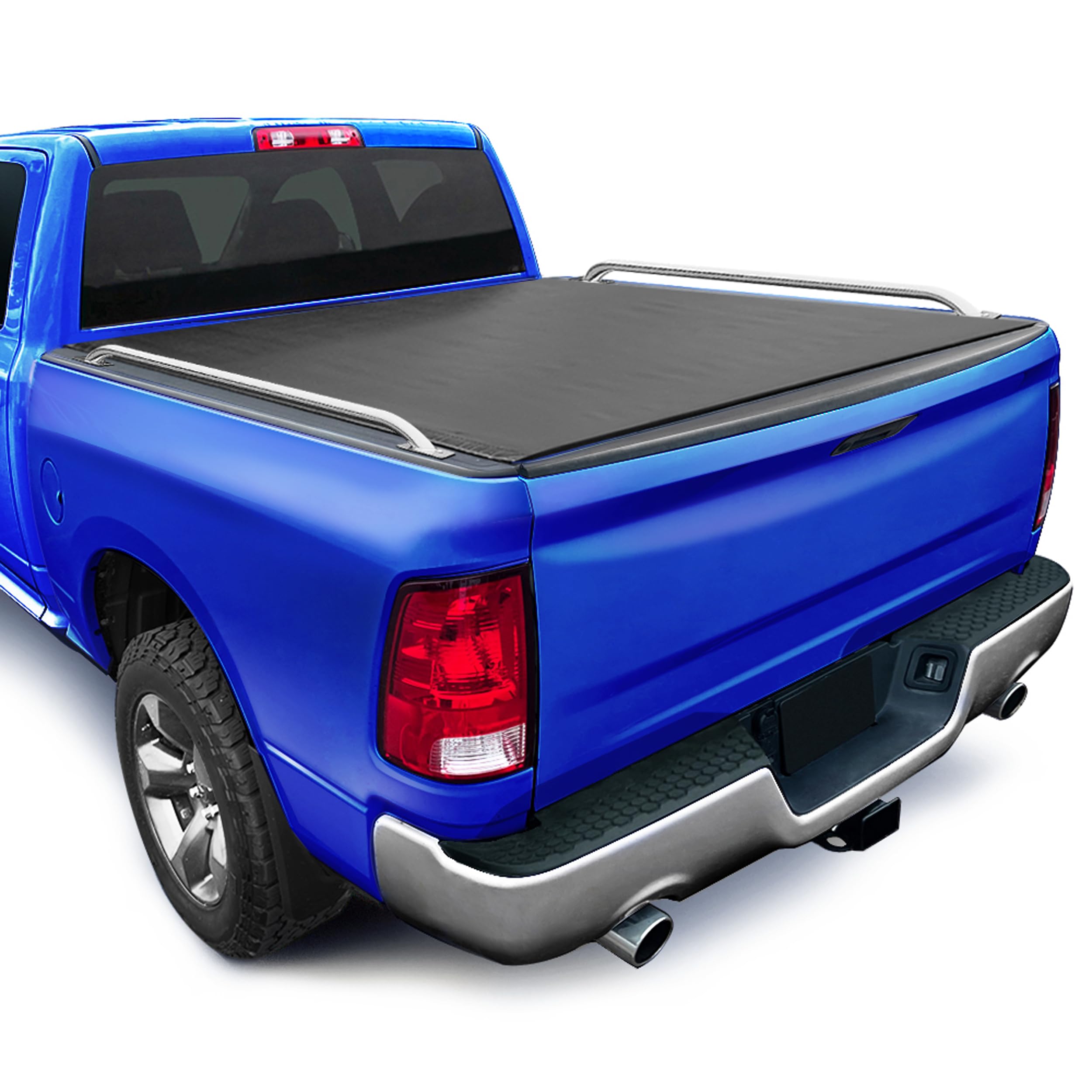 Tyger Auto T2 Soft Roll-up Low Profile Truck Bed Tonneau Cover Compatible with 2009-2018 Dodge Ram 1500; 2010-2026 2500 3500; 2019-2024 Classic | 6'4" (76") Bed | TG-BC2D6014