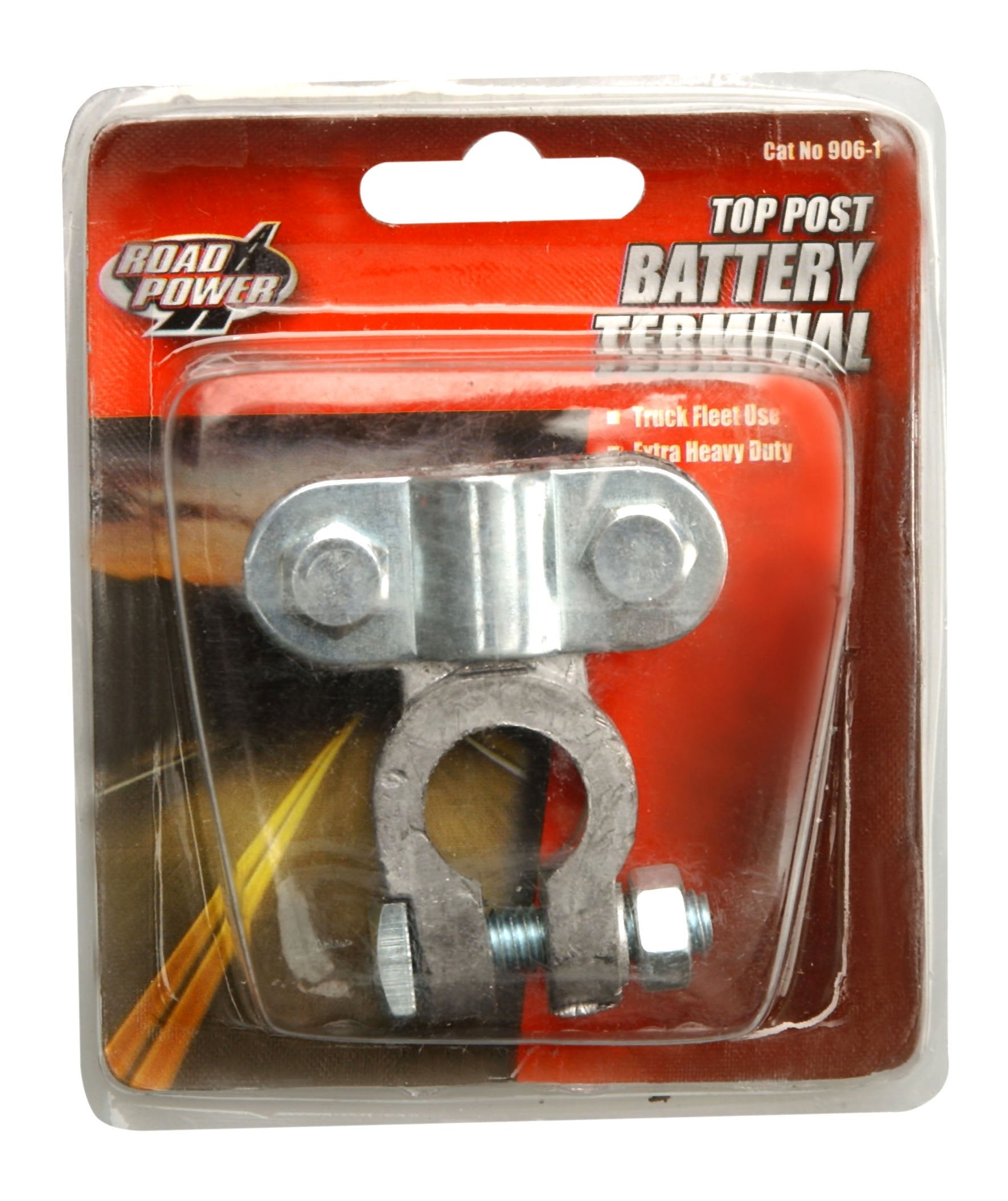 906-1 Road Power Extra Heavy-Duty Battery Terminal for Trucks; Chrome; 6 and 12-Volt