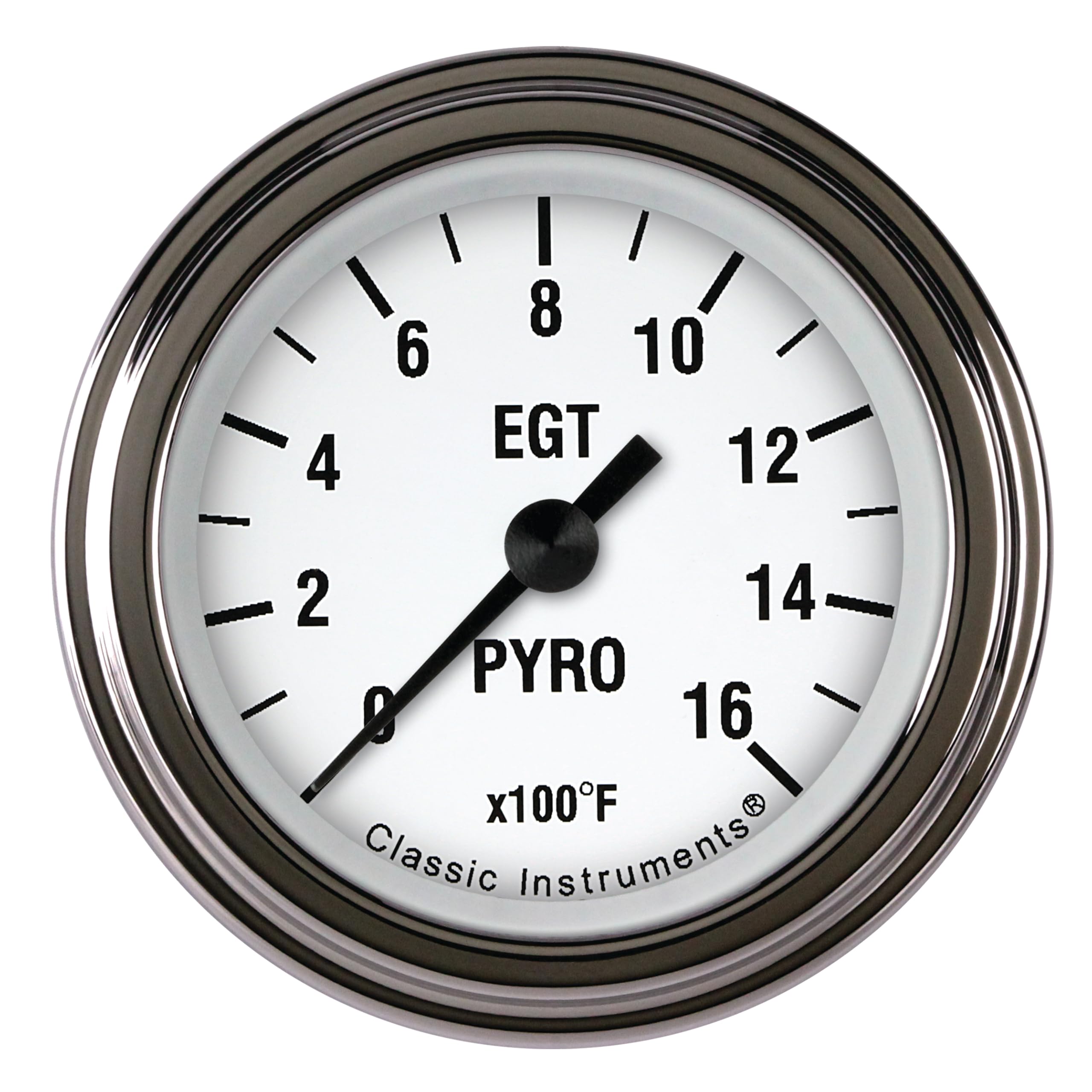 White Hot Classic Instruments 2-1/8" Exhaust Gas Temperature Gauge WH198SLF