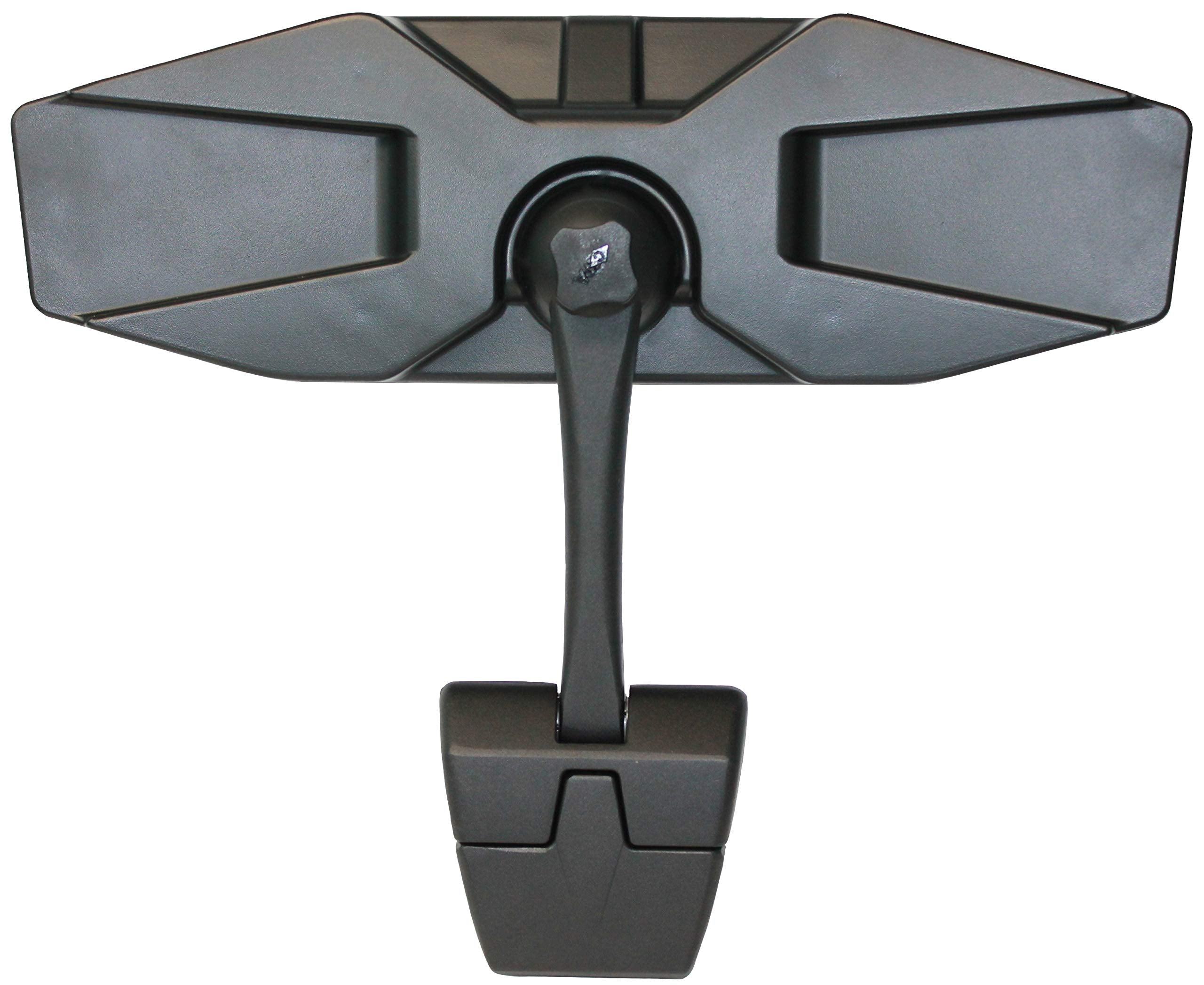 Black CIPA Vision 180 Degree Marine Mirror with Deluxe Cast Aluminum Cup Mounting Bracket