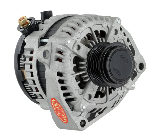 Alternator Powermaster 44007 (Denso Natural 245A 6 grv Decoupler Pulley Esc., C, K Series, GMC w/2 pin OE Hookup FR-L VR Hairpin Upgrade), 1 Pack