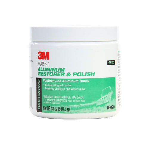 3M Aluminum Marine Restorer and Polish, 09020, 18 oz, for Marine Detailing, Remove Heavy Oxidation and Chalking, 1 Tube