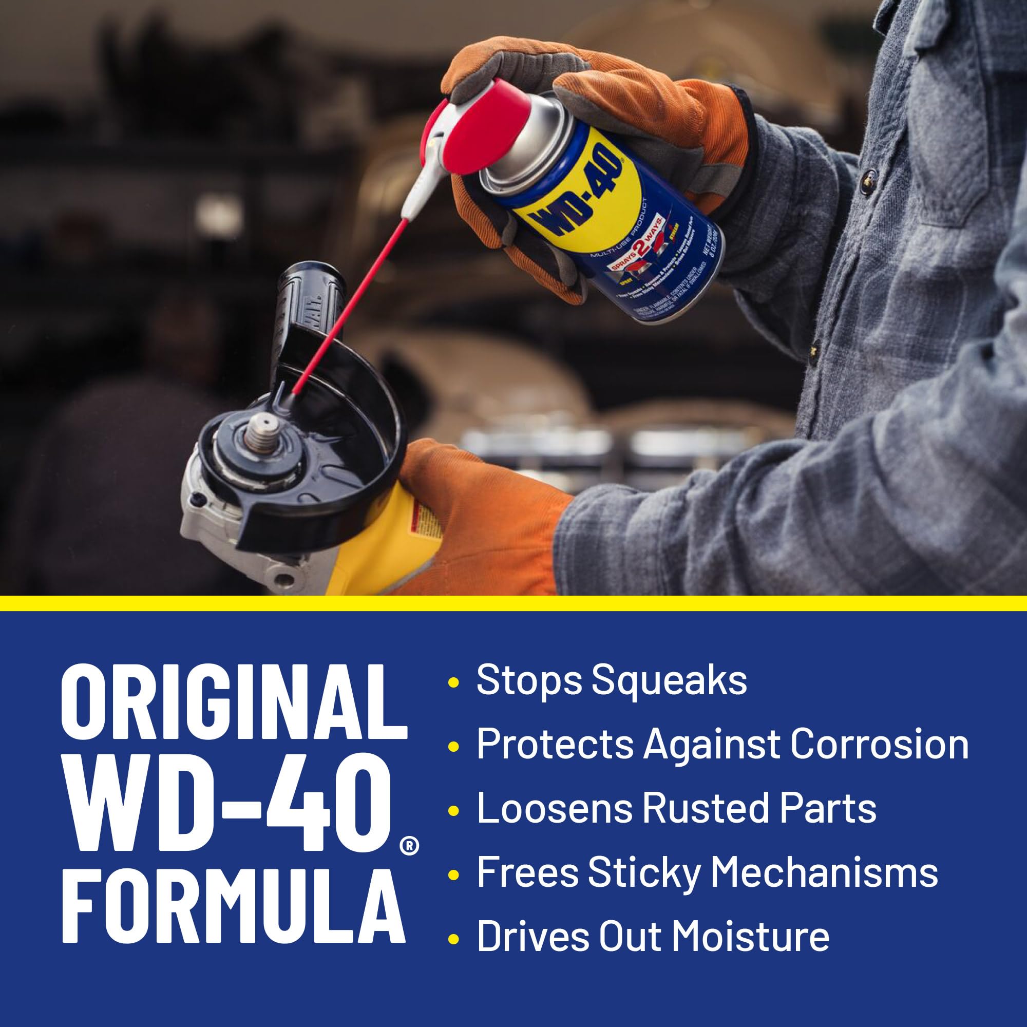 WD-40 Multi-Use Product Sprays 2 Ways with Smart Straw, 8 OZ