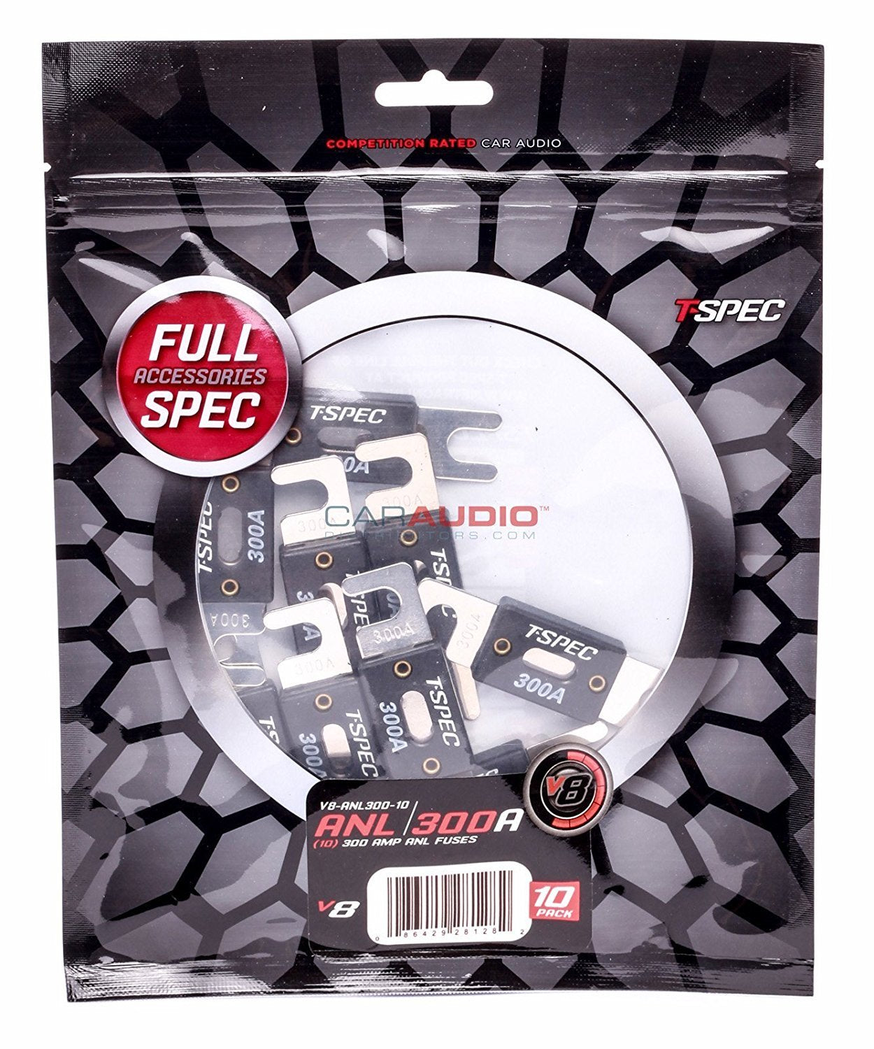 300 Amp T-SPEC Anl Fuses - 10 Pack,T-SPEC ANL Fuses Nickel (V8-ANL300-10)