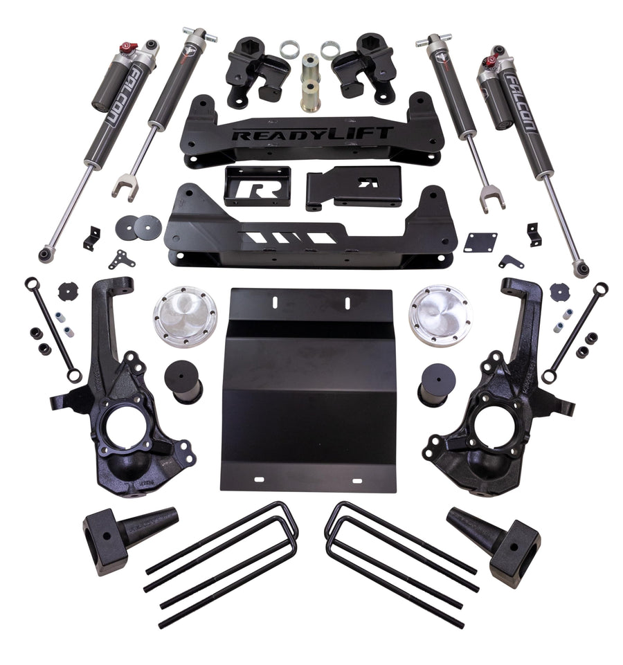 6'' MAX Lift Kit ReadyLIFT 42-30640 with Falcon 2.1 Shocks For Chevrolet/GMC 2500HD/3500HD RWD, 4WD
