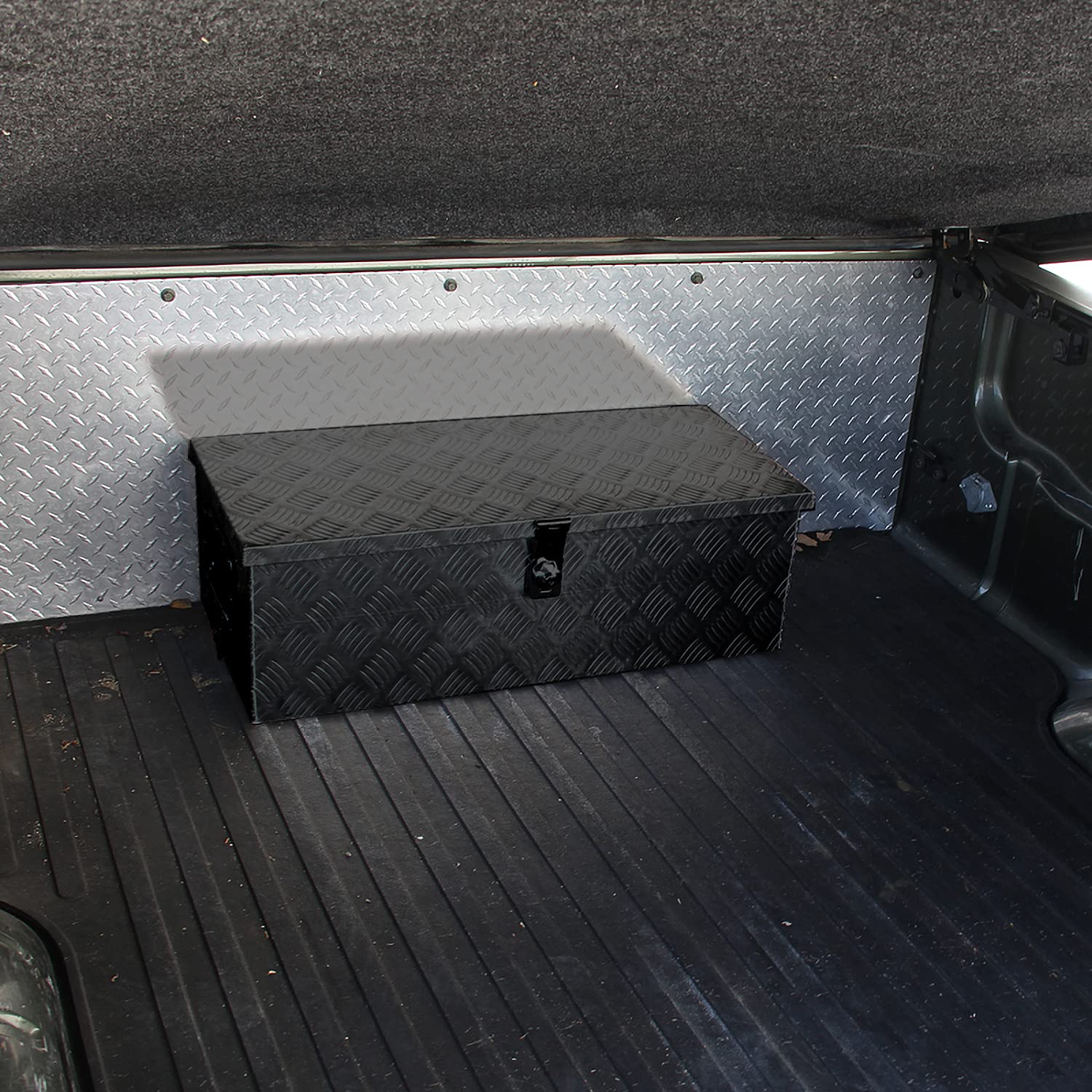 30x13x10 Truck Pickup Bed Utility Chest Aluminum Black Tool Box Trailer Storage W/Lock Key SPEC-D TUNING