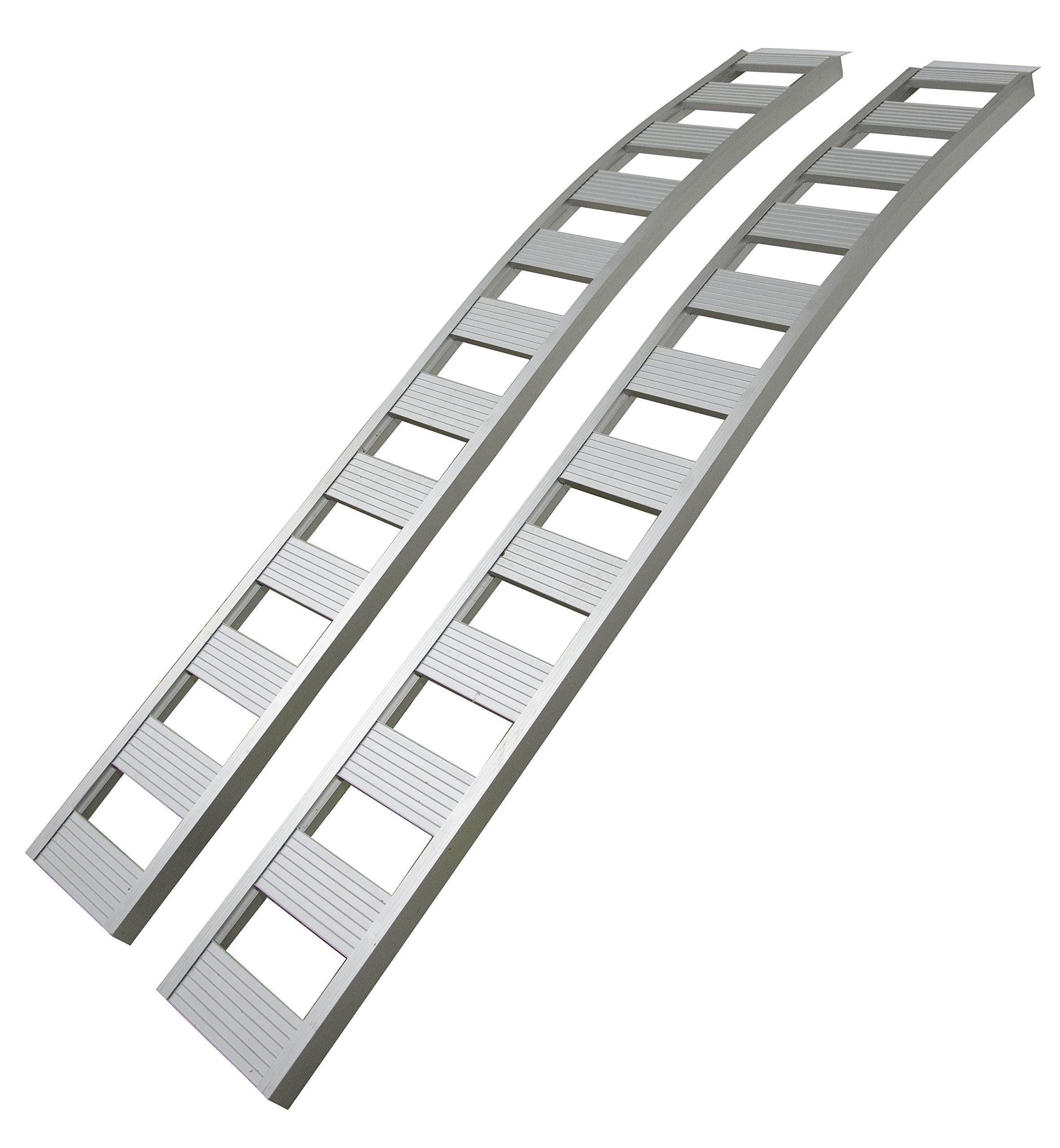 90" Long Erickson 07451 Silver Aluminum Non-Folding Arched Ramp, 2 Pack