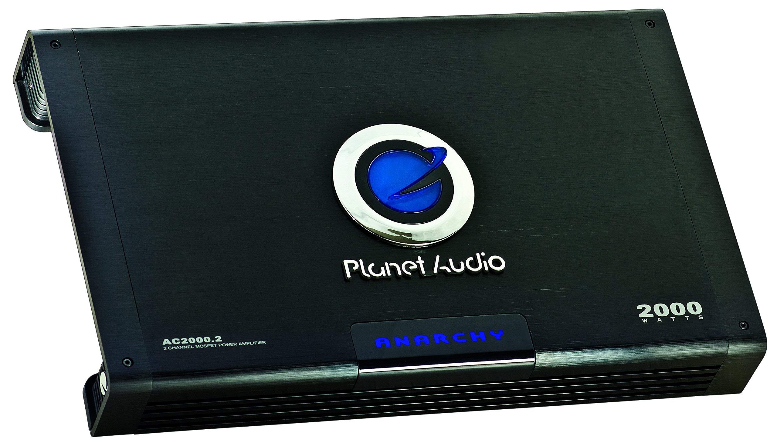 Planet Audio 2 Channel AC2000.2 Car Amplifier - 2000 High Output, High/Low Level Inputs, High/Low Pass Crossover, Hook Up to Subwoofer for Bass