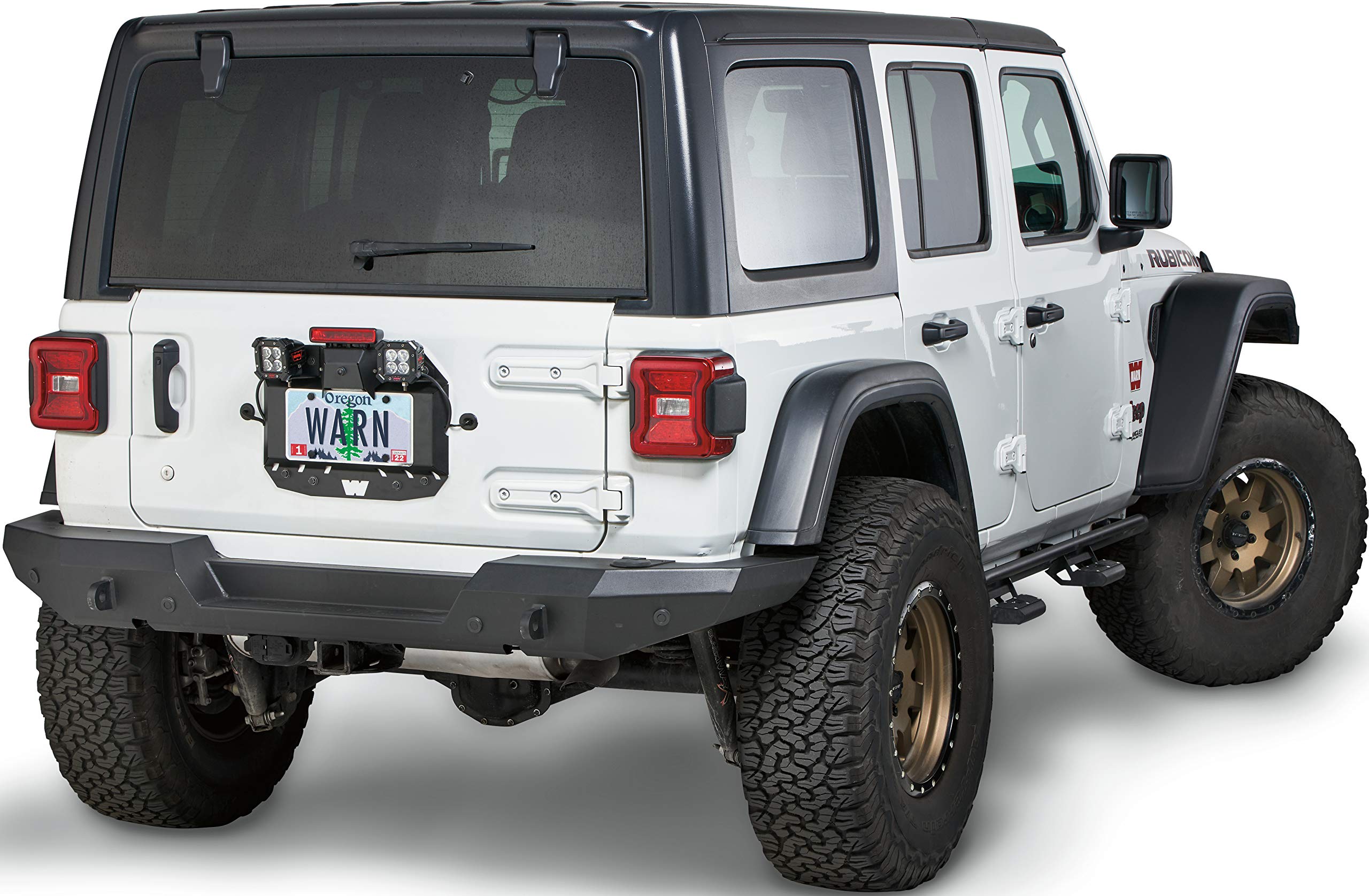 104070 WARN Spare Rear Tire Delete Plate, Fits: Jeep Wrangler JL (2018+)