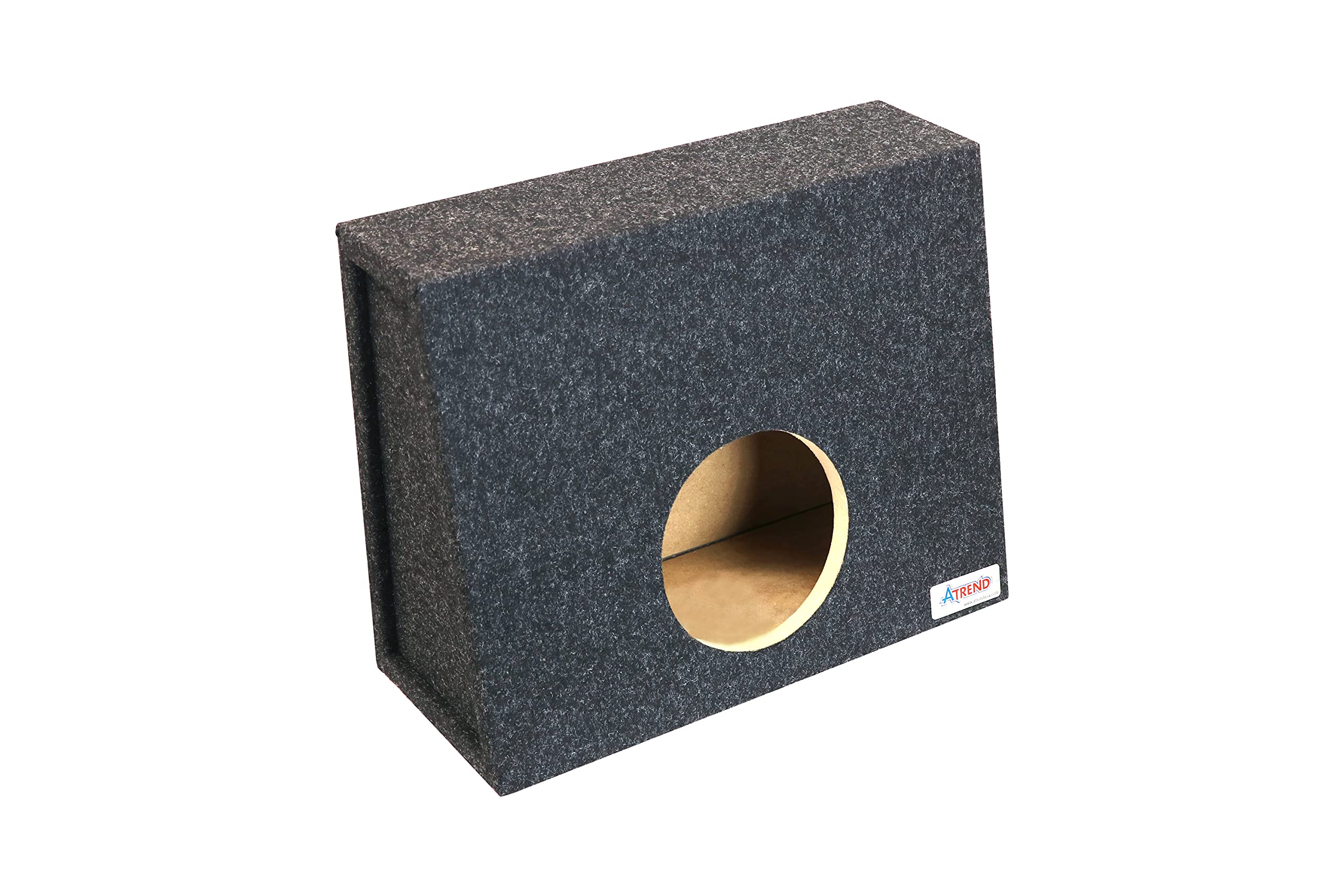 Single Bbox Sealed 8 Inch Subwoofer Enclosure - Car Subwoofer Boxes & Enclosures - Made in USA Premium Subwoofer Box Improves Audio Quality, Sound & Bass - Nickel Finish Subwoofer Terminals - Black
