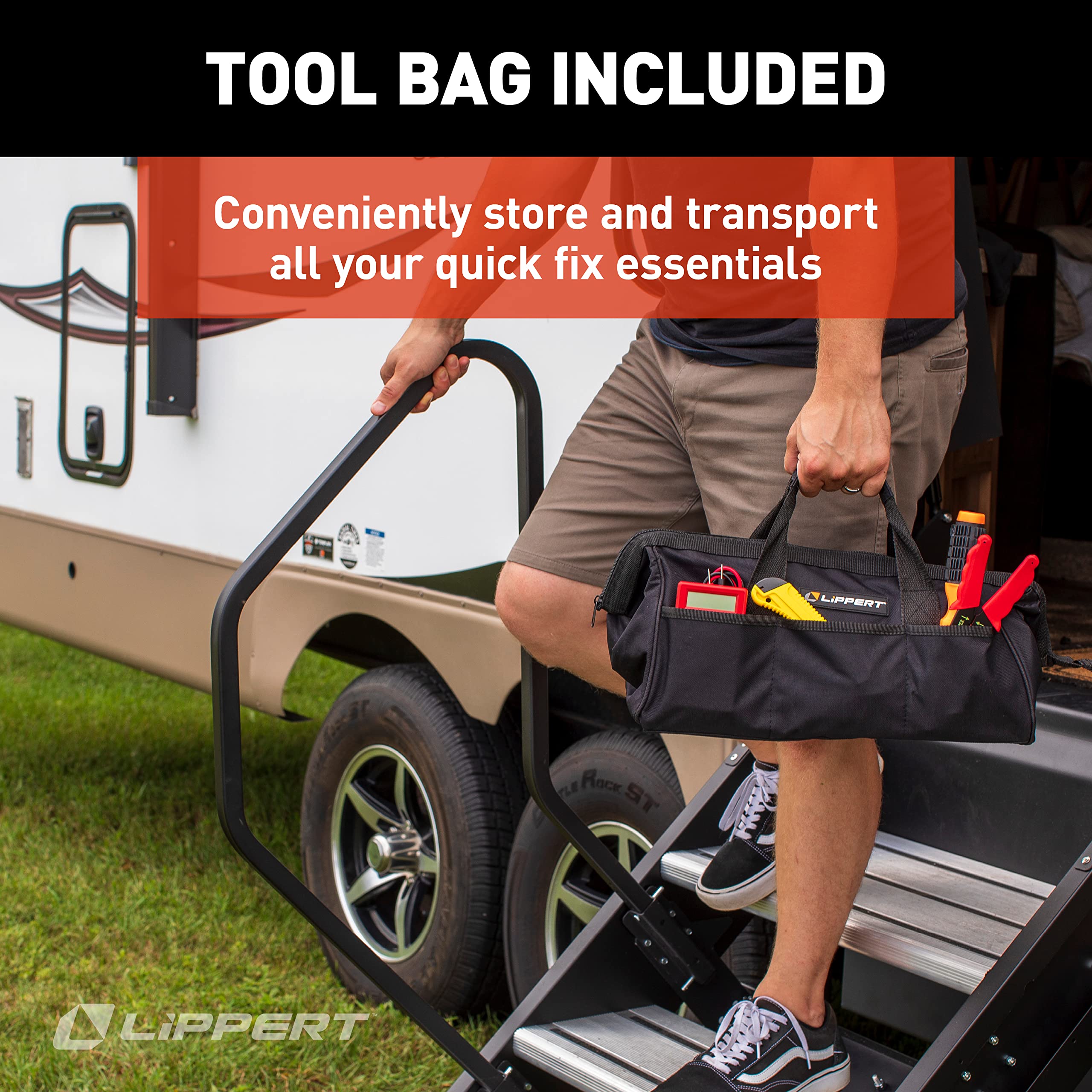 15-Piece Lippert RV Tool Kit for Maintenance on Motorhomes, 5th Wheel Campers and Travel Trailers 2022000853