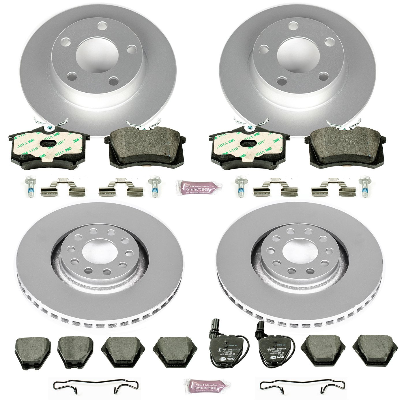 Euro-Stop Power Stop Brake Kit Front and Rear For Audi A6 Quattro 2000-2001 [Model Specific]