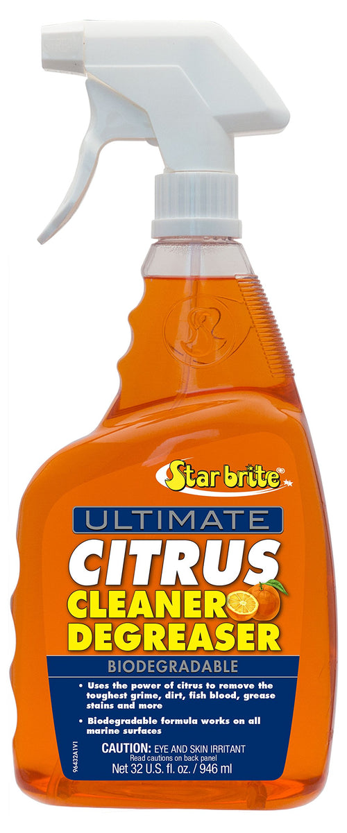 Ultimate Citrus Cleaner & Degreaser STAR BRITE - Powerful Biodegradable Formula - Boat and Home Cleaning Solution - 32 OZ (096432)