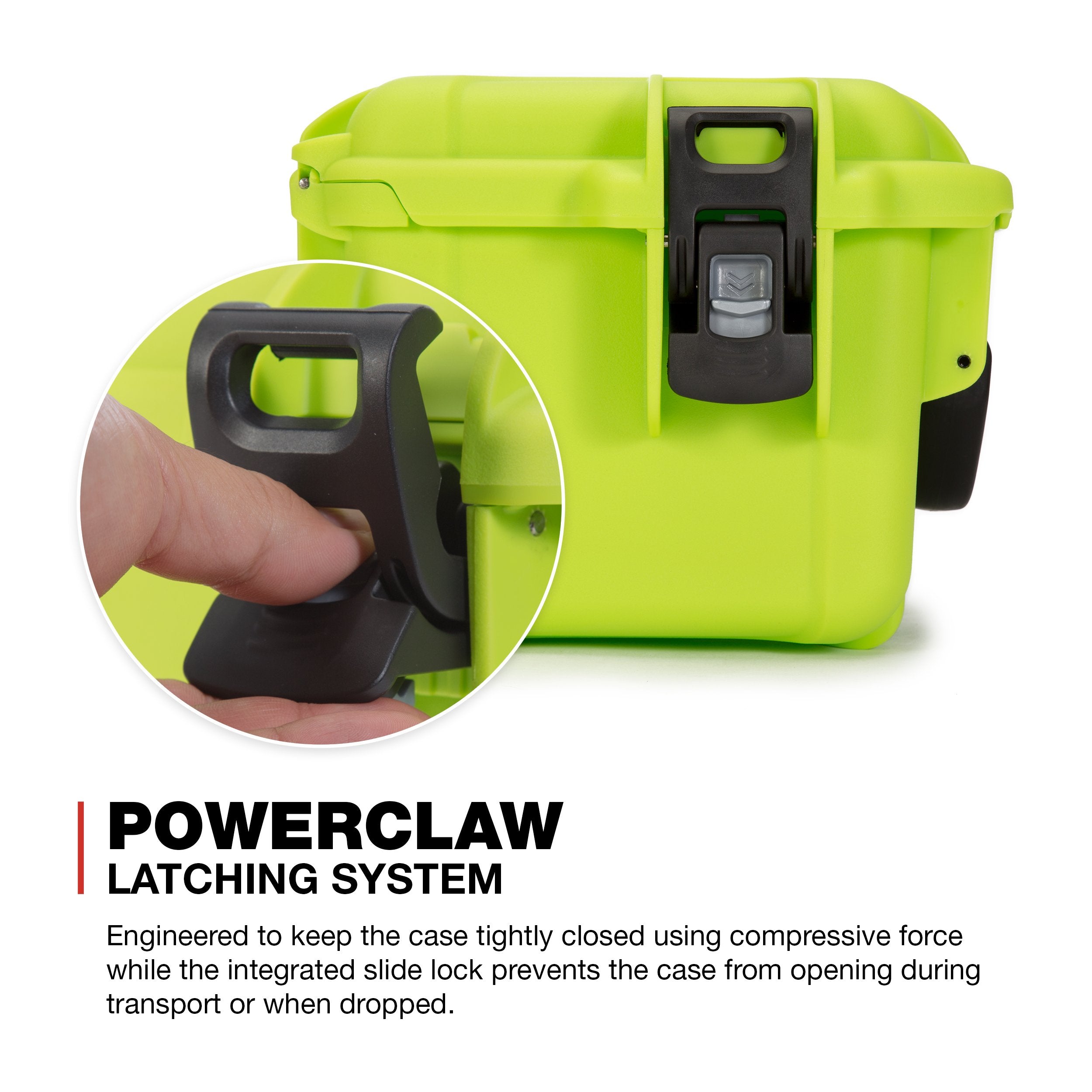 Lime Nanuk 908 Waterproof Hard Case with Foam Insert