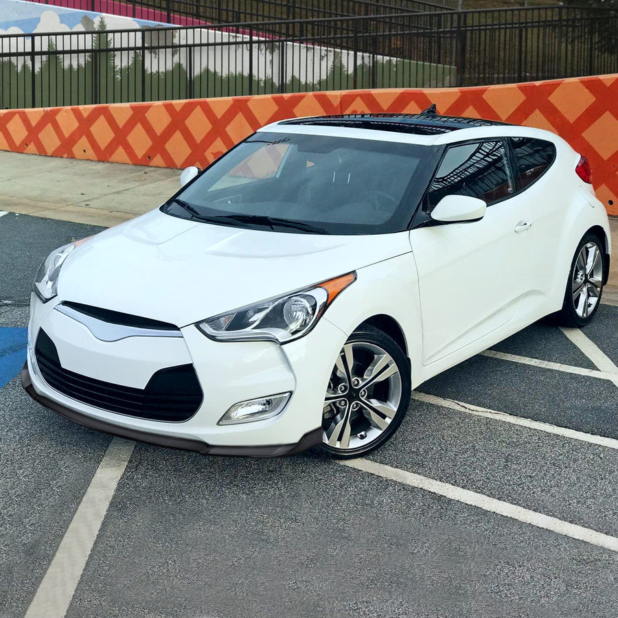 LPF-VEL12GB-PQ SPEC-D TUNING (Does Not Fit Turbo Models) Front Bumper Lip Matte Black 12-17 Hyundai Veloster