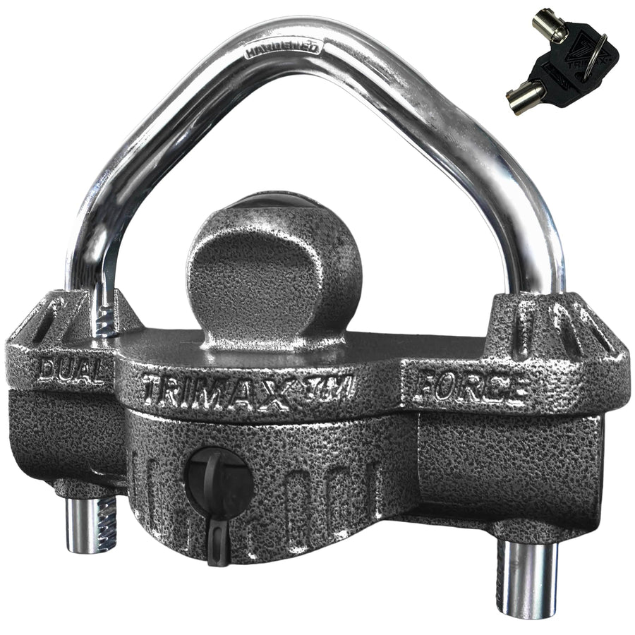 Trimax - Trailer Lock for UMAX 50D Hitch, Dual Purpose Transforms to U Lock - Trailer Hitch Lock for 1-7/8" - 2-5/16" Couplers, All Coupler Types