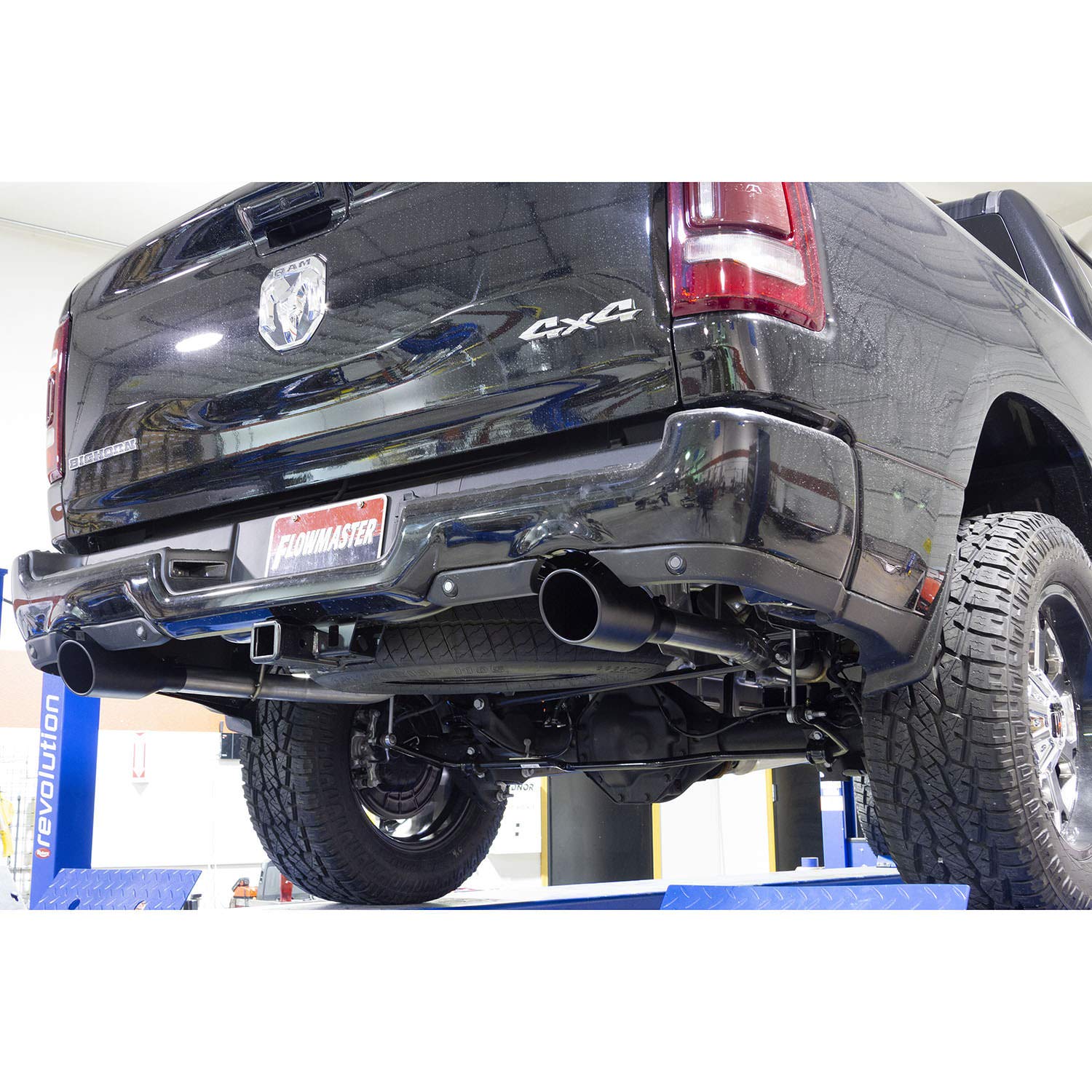 Flowmaster American Thunder 817850 Axle-Back Exhaust Kit 2.5 Inch 409 Stainless Steel 4.5 Inch Black 304 Tips Compatible with 2019-2024 New Body Ram 1500 5.7L 2/4WD except Factory Single Tailpipe