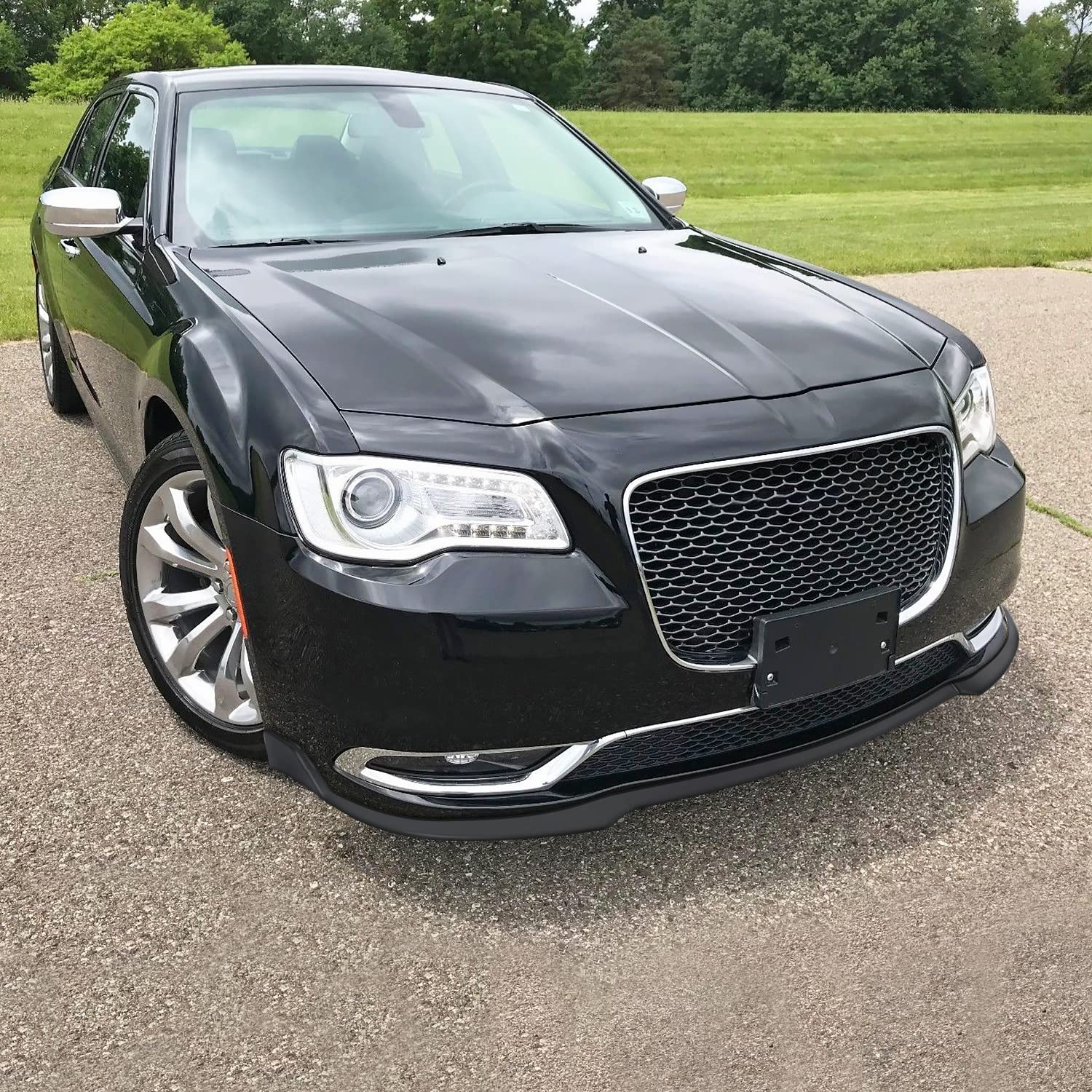 Matte Black Spec-D Tuning Front Bumper Lip Compatible with 2015-2021 Chrysler 300