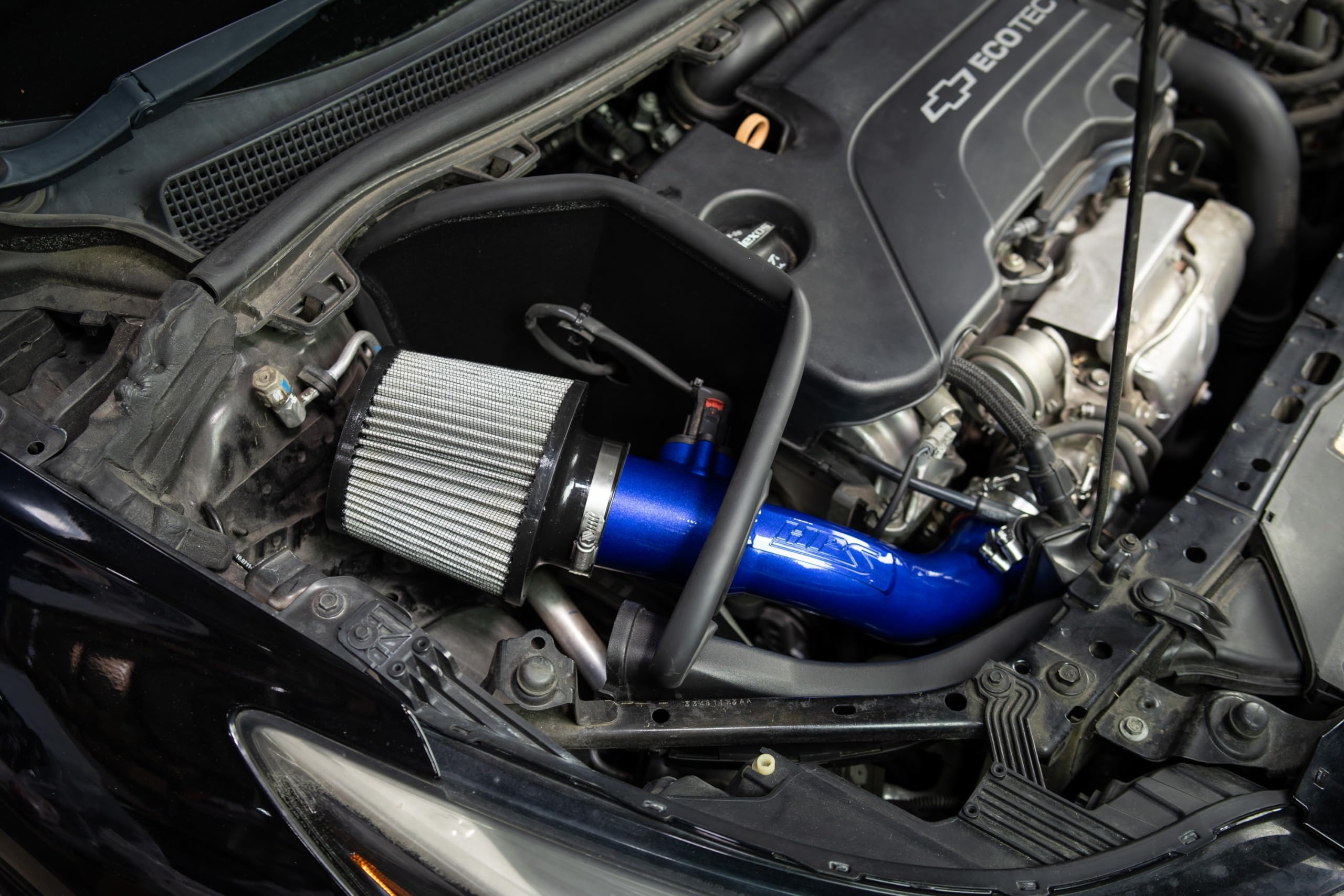 HPS Blue Air Intake Kit Cool Ram with Heat Shield Compatible for 2016-2019 Chevrolet Cruze 1.4L Turbo, 827-709BL