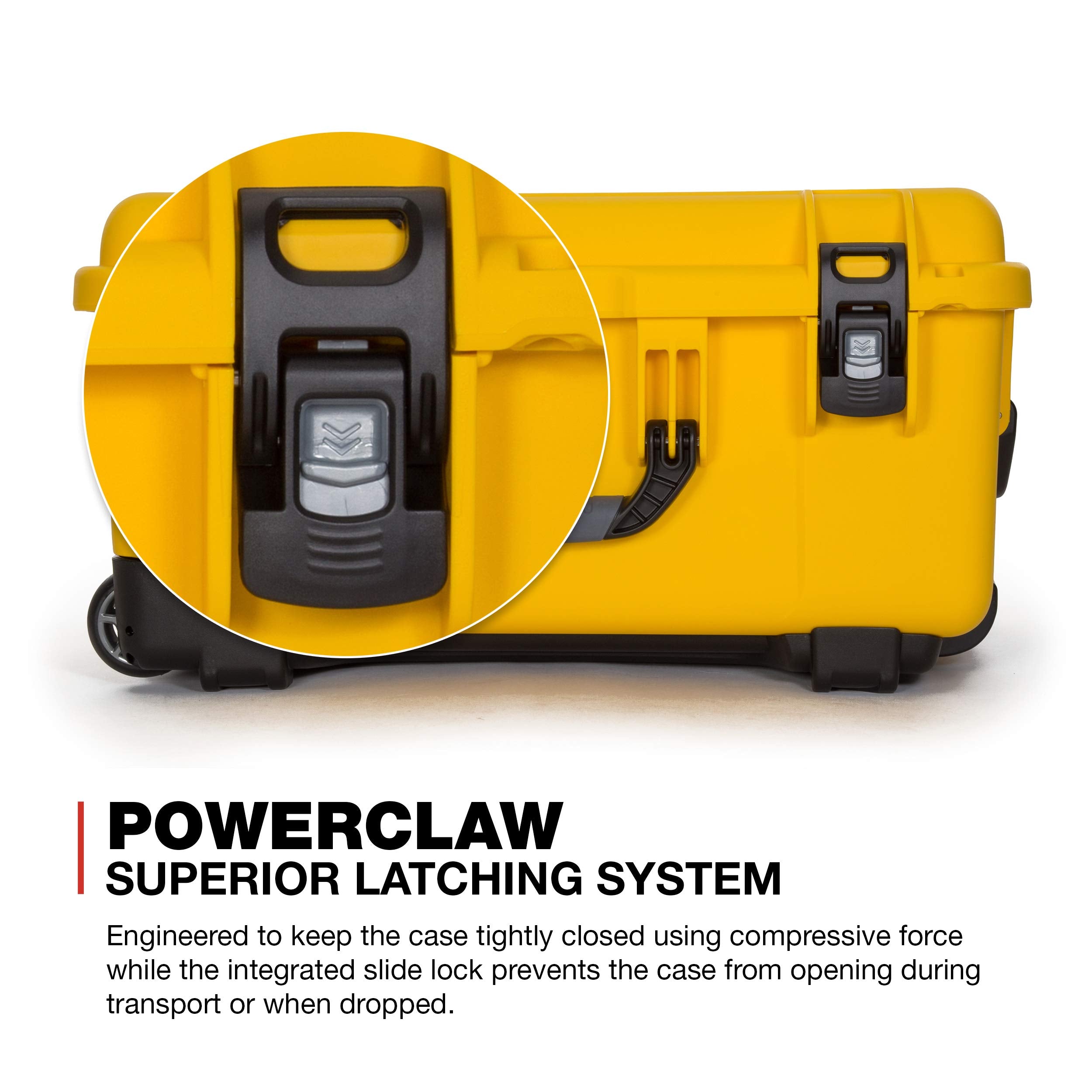 950 Nanuk Waterproof Hard Case for Pistols 15UP w/Wheels - Yellow