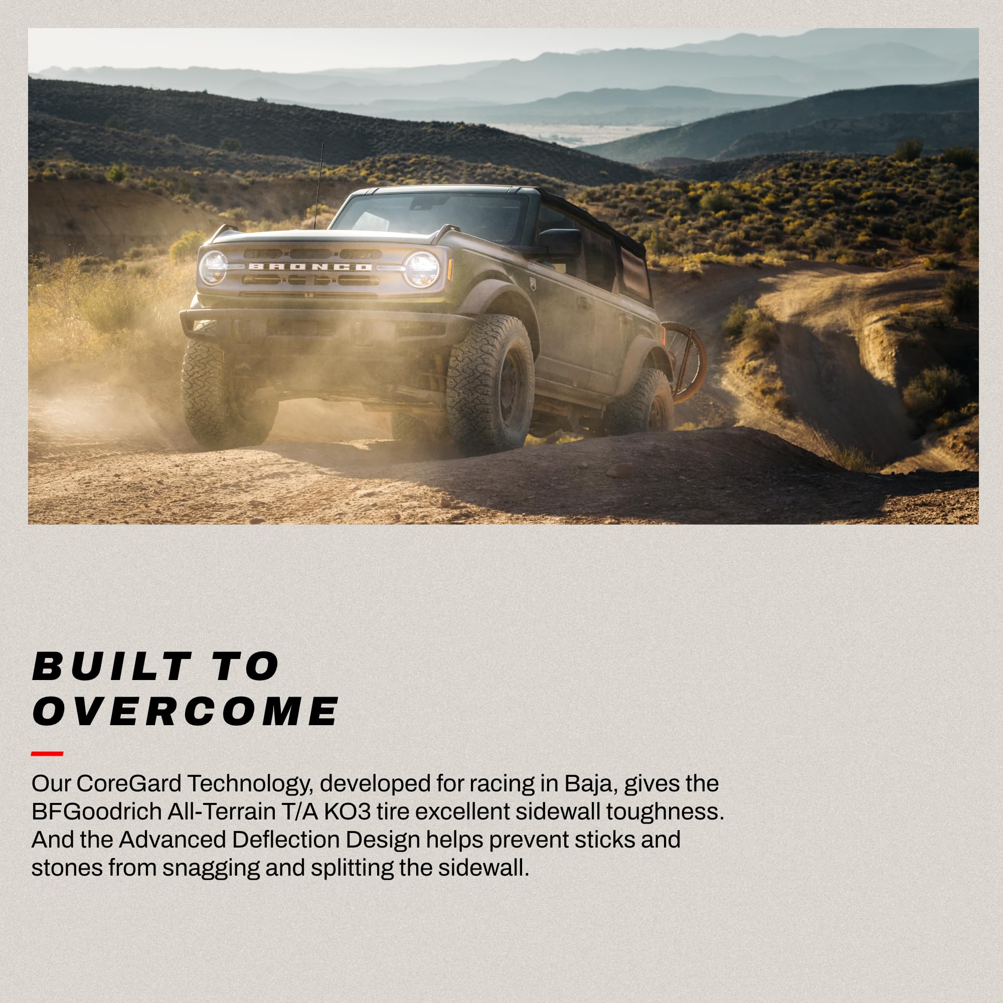All-Terrain BFGoodrich T/A KO3 Car Tire for Light Trucks, SUVs, and Crossovers, LT265/60R22/E 123/120S