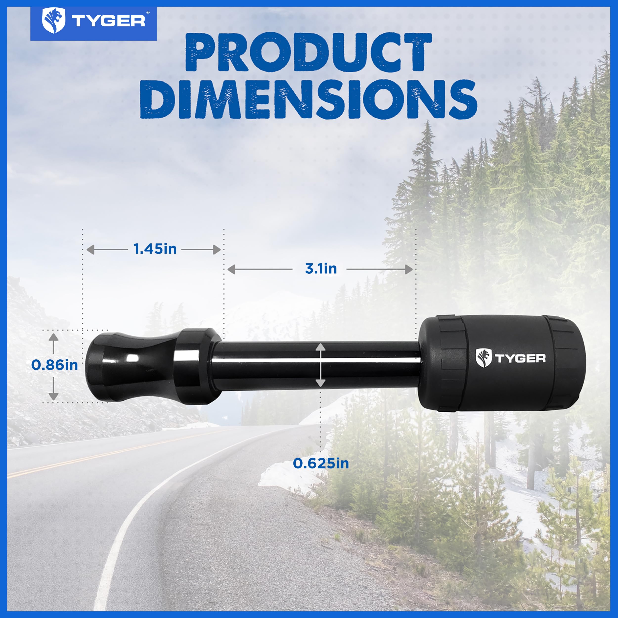 Tyger Auto Trailer Hitch Lock Pin Solid with Locking Key - for 5/8 inch Pin Holes on 2 inch Receivers | Two-Pack Combo | Class III IV V | 19,000 lb Load Rating | TG-HL3U022B | Weatherproof Anti-Theft