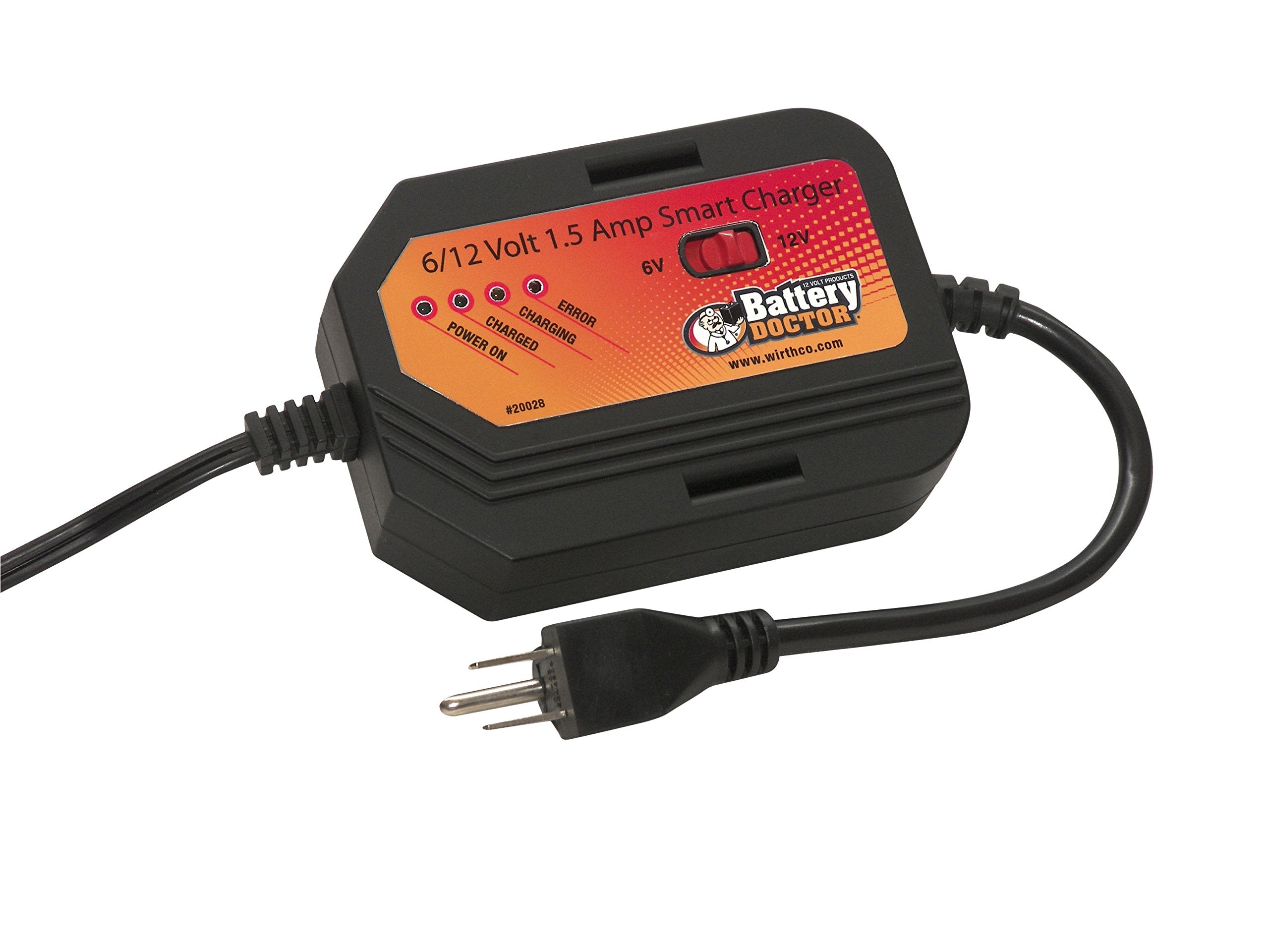Battery Doctor WirthCo 20028 Black CEC Certified 6/12V 1.5 Amp On-Board Smart Charger