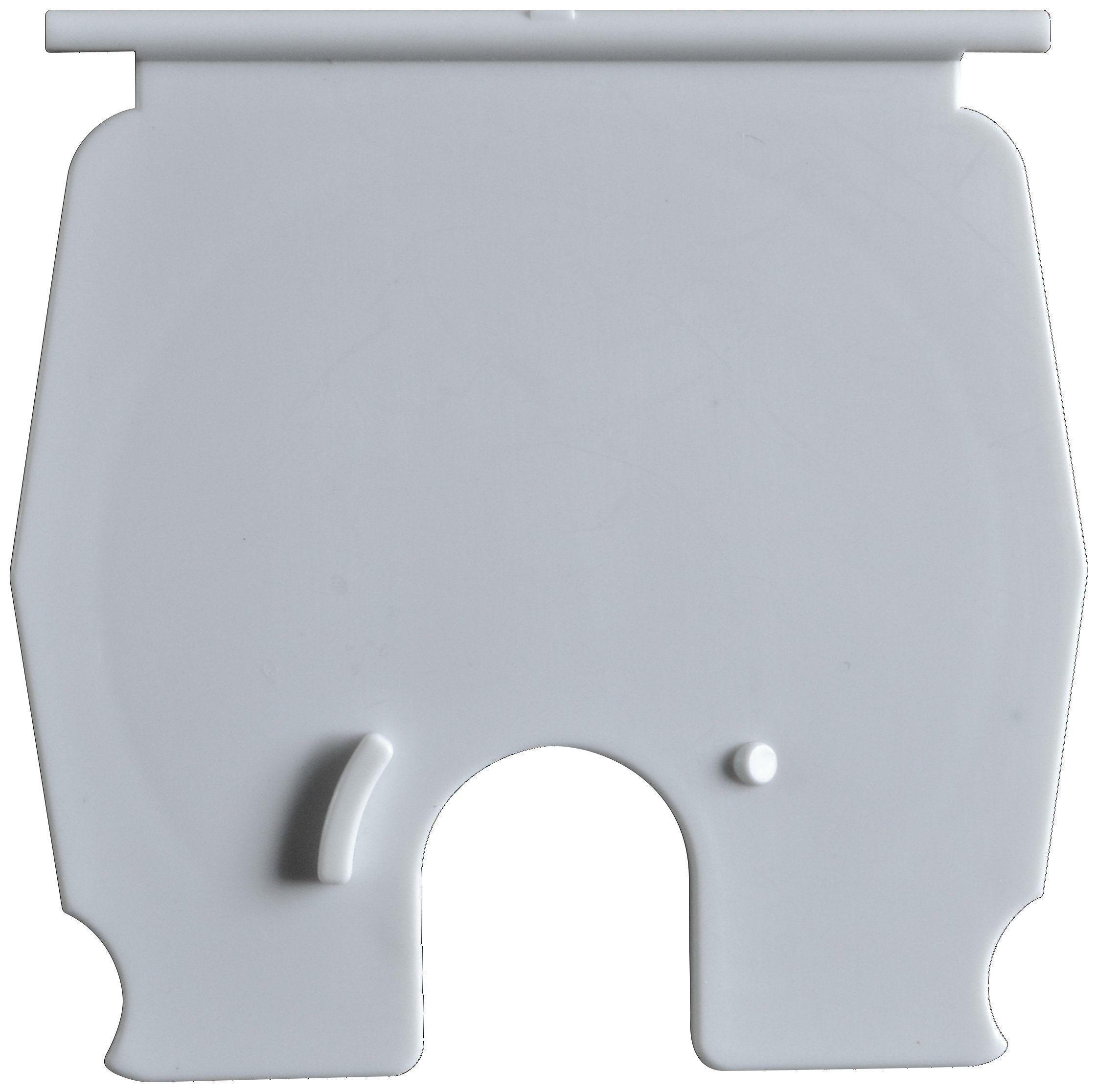 Round RV Designer B140, Electrical Cable Hatch, Basic, Flat Sided, 4.2 inch Diameter, Polar White
