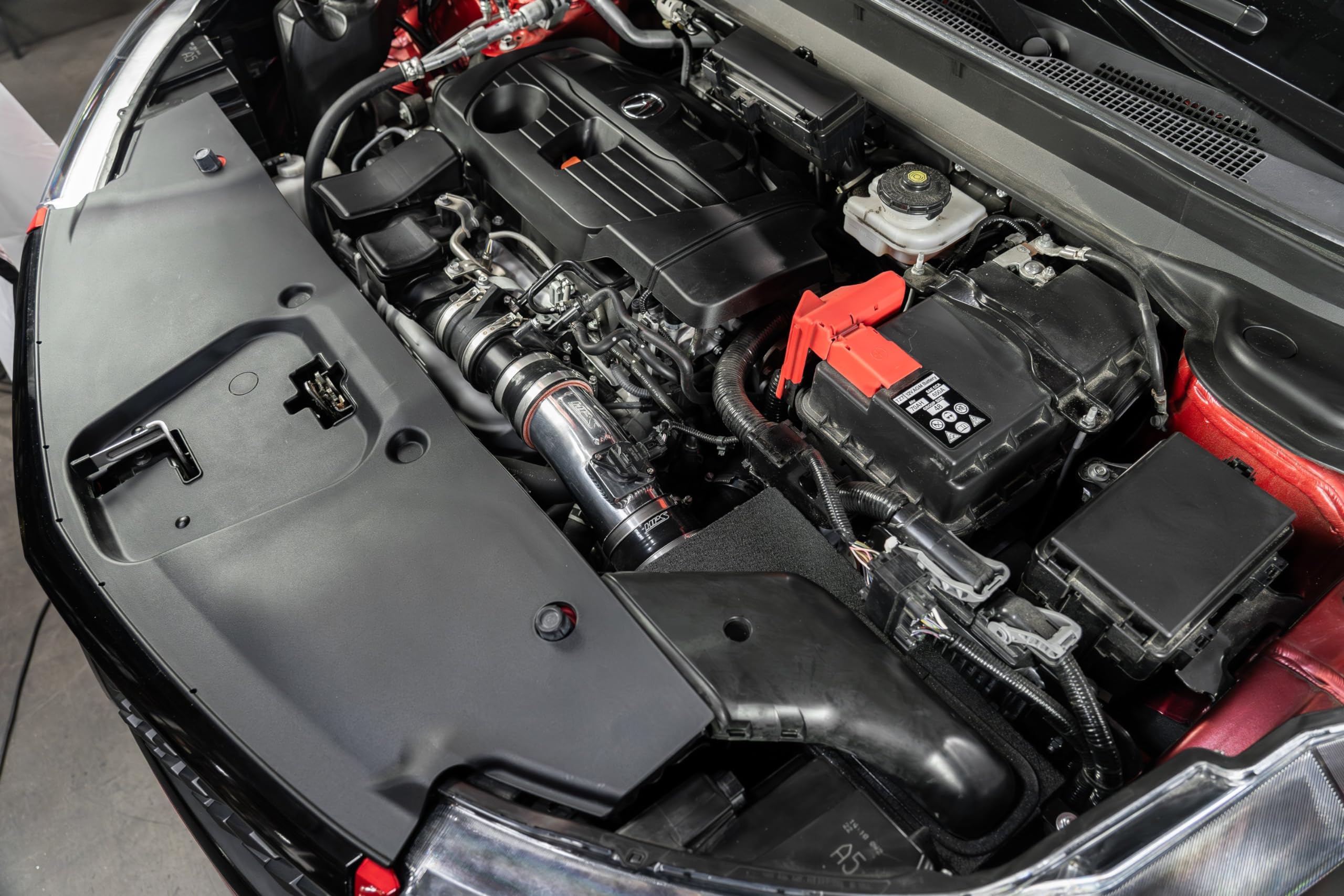 HPS Air Intake Kit Polish with Heat Shield Cool Ram Compatible for 2019-2024 Acura RDX 2.0L Turbo, 827-729P