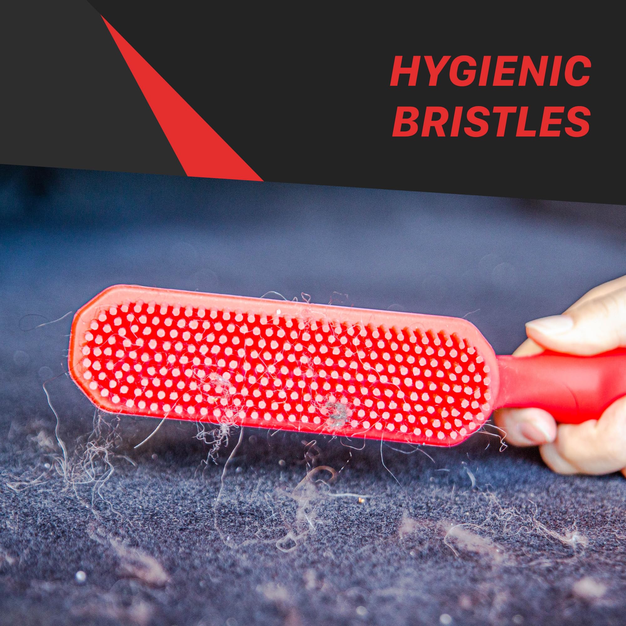 Maxshine Silicone Universal Carpet Detailing Brush | High-Conductivity Bristles Lift Pet Hair, Lint & Debris | Gentle, Durable Cleaning Brush for Carpets, Upholstery & Auto Detailing