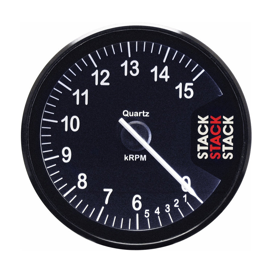 Stack 80mm ST200-0615 Clubman Black 0-6-15k RPM Tachometer