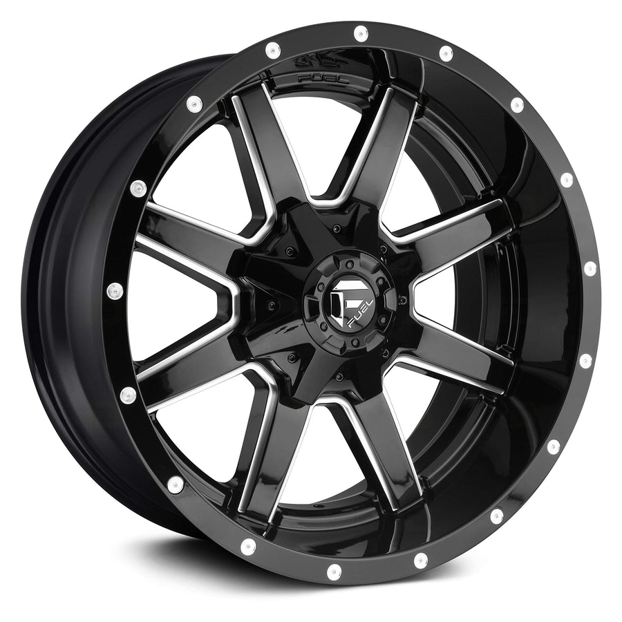 D610 MAVERICK FUEL OFF-ROAD 18X9, 8X6.5, 5.79, 20mm GLOSS BLACK MILLED - D61018908257