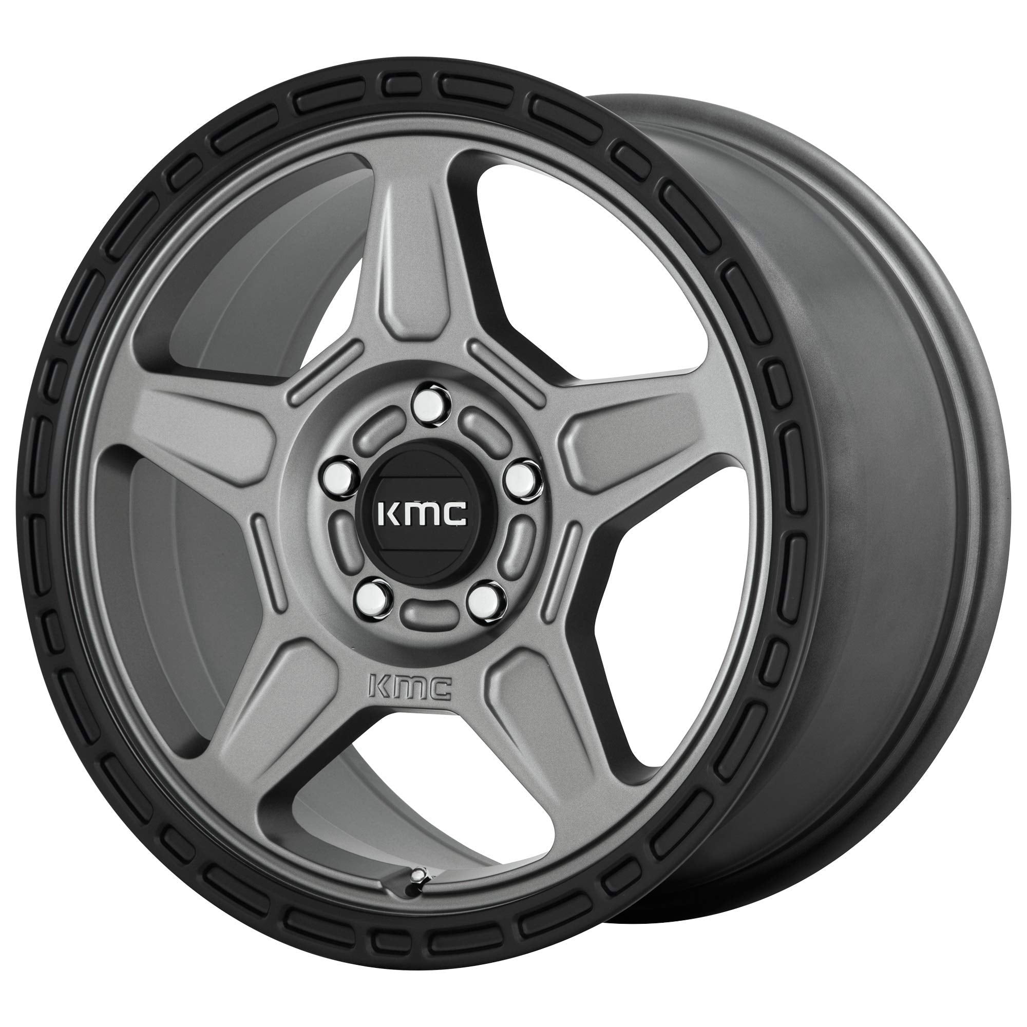 KMC KM721 5X5.0 17X8 S-GRAY BLK LP 38MM - KM72178050438