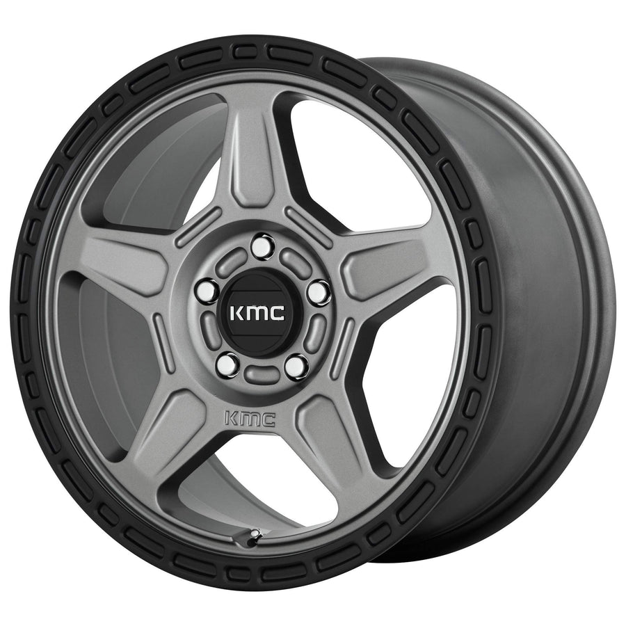 KMC KM721 5X5.0 17X8 S-GRAY BLK LP 38MM - KM72178050438