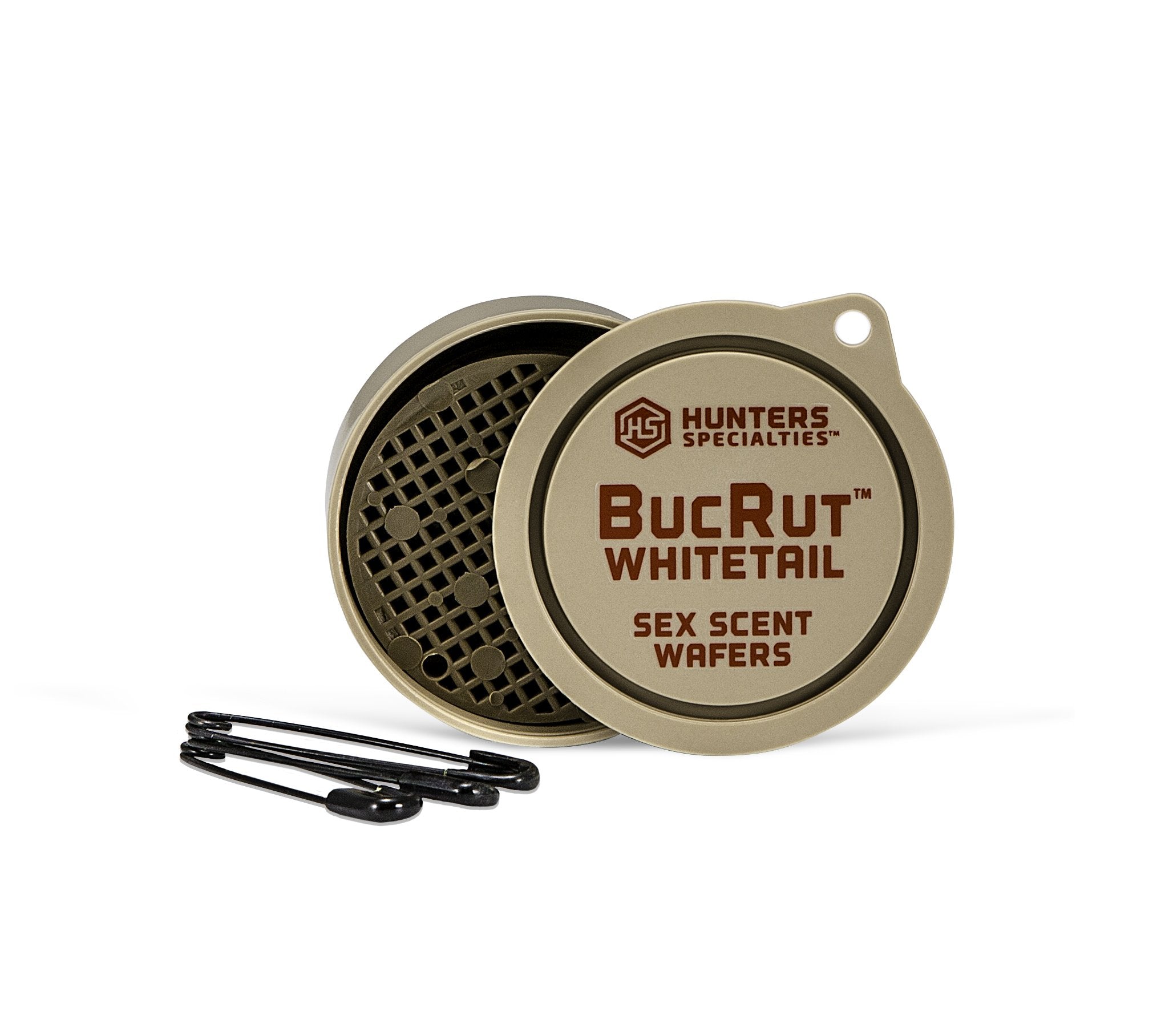 Long Lasting Hunters Specialties Cover Scent Wafers for Hunting - 3 Wafers Per Pack, 3 Safety Pins Included, BUCRUT
