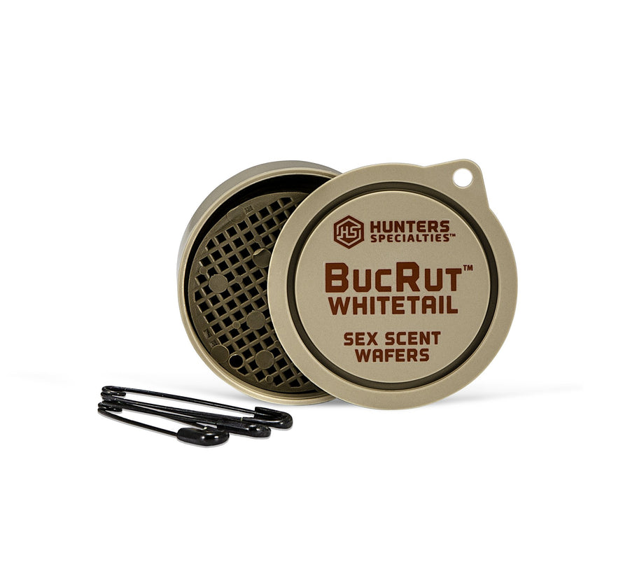 Long Lasting Hunters Specialties Cover Scent Wafers for Hunting - 3 Wafers Per Pack, 3 Safety Pins Included, BUCRUT