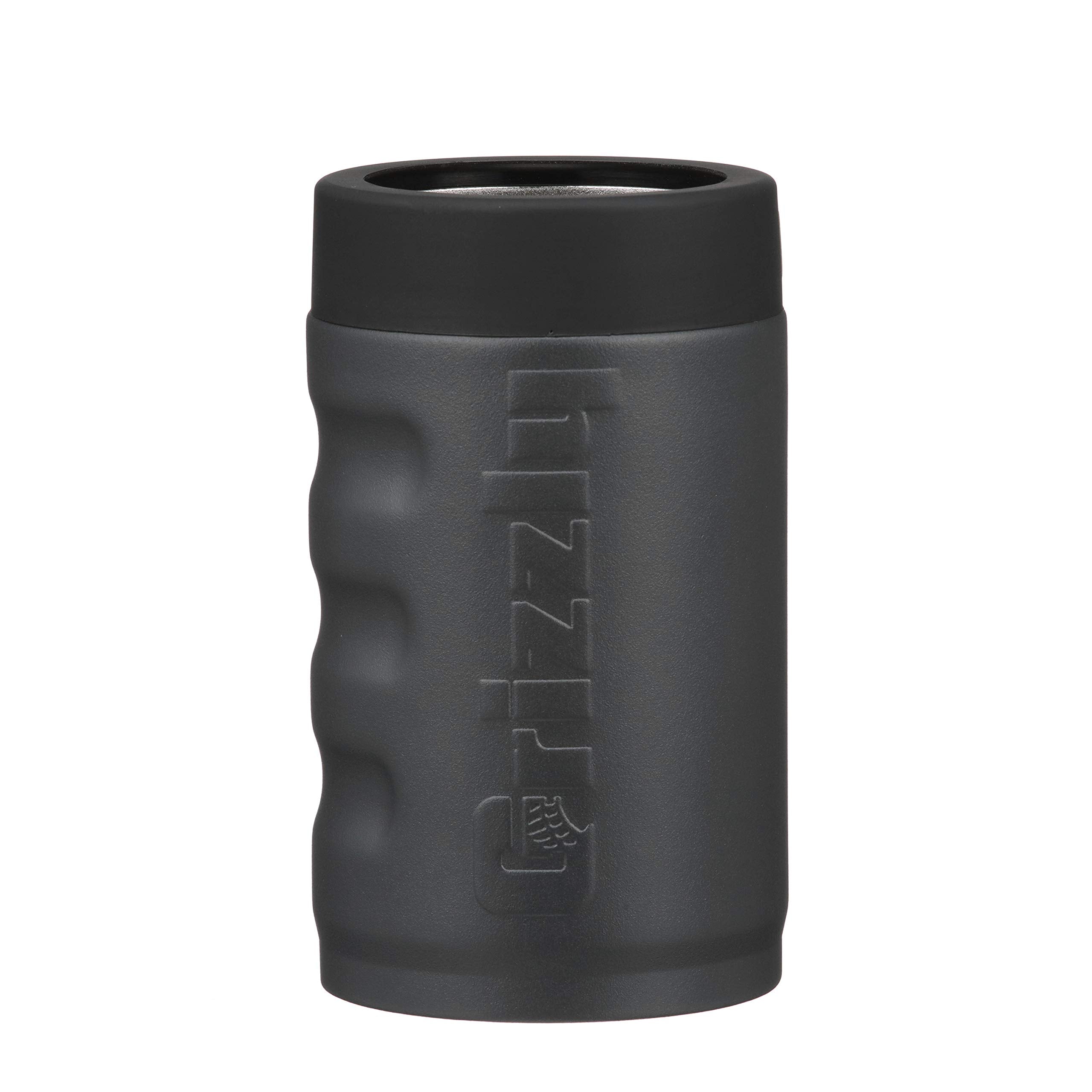 12 oz Stainless Steel Vacuum Insulated Grizzly Grip Can Cooler | For 12 oz Regular Beer and Soda Cans Reusable Durable | Charcoal