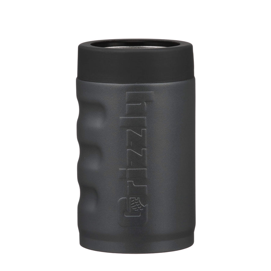 12 oz Stainless Steel Vacuum Insulated Grizzly Grip Can Cooler | For 12 oz Regular Beer and Soda Cans Reusable Durable | Charcoal